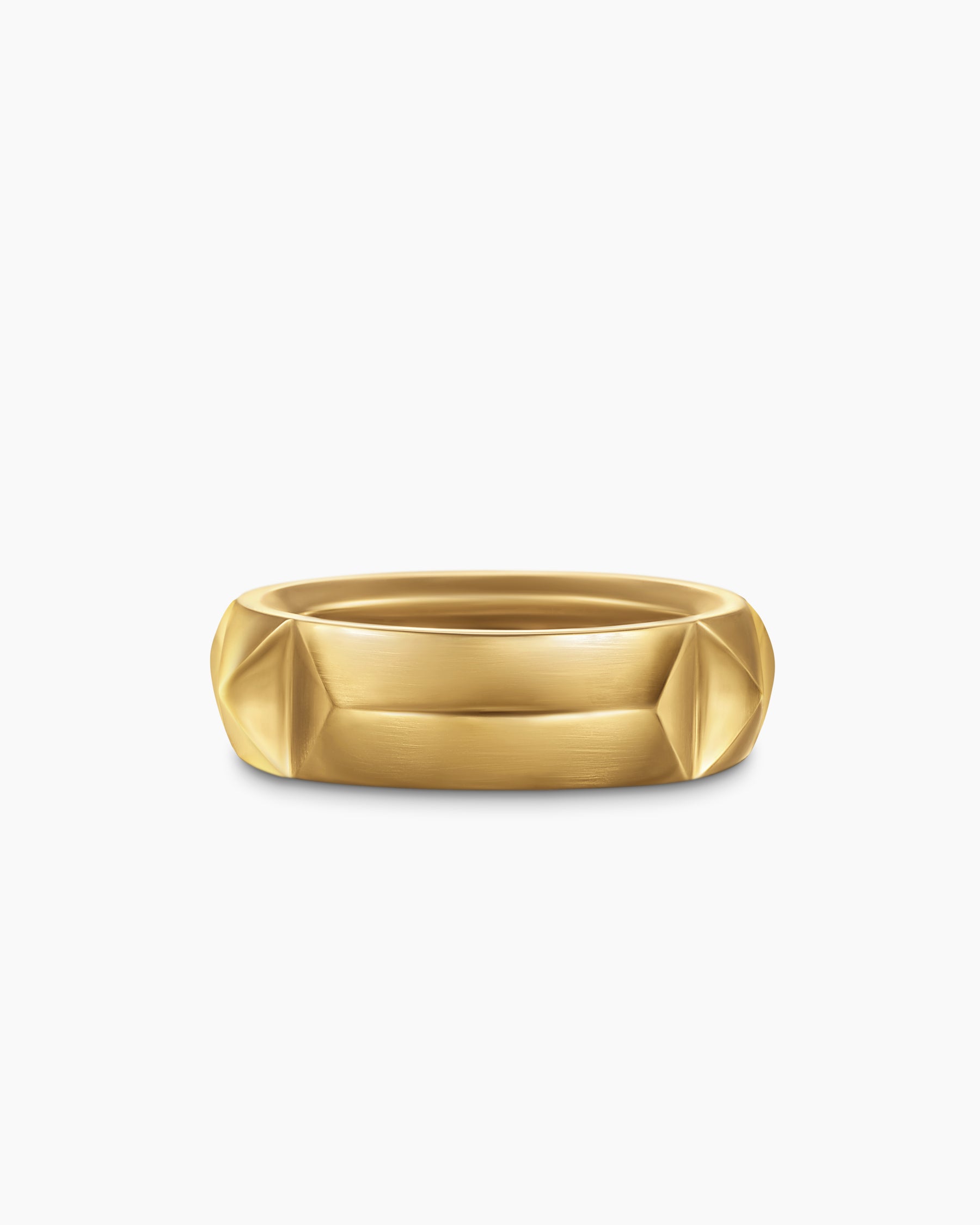 Pyramid Band Ring in 18K Yellow Gold, 6.5mm - Image 6