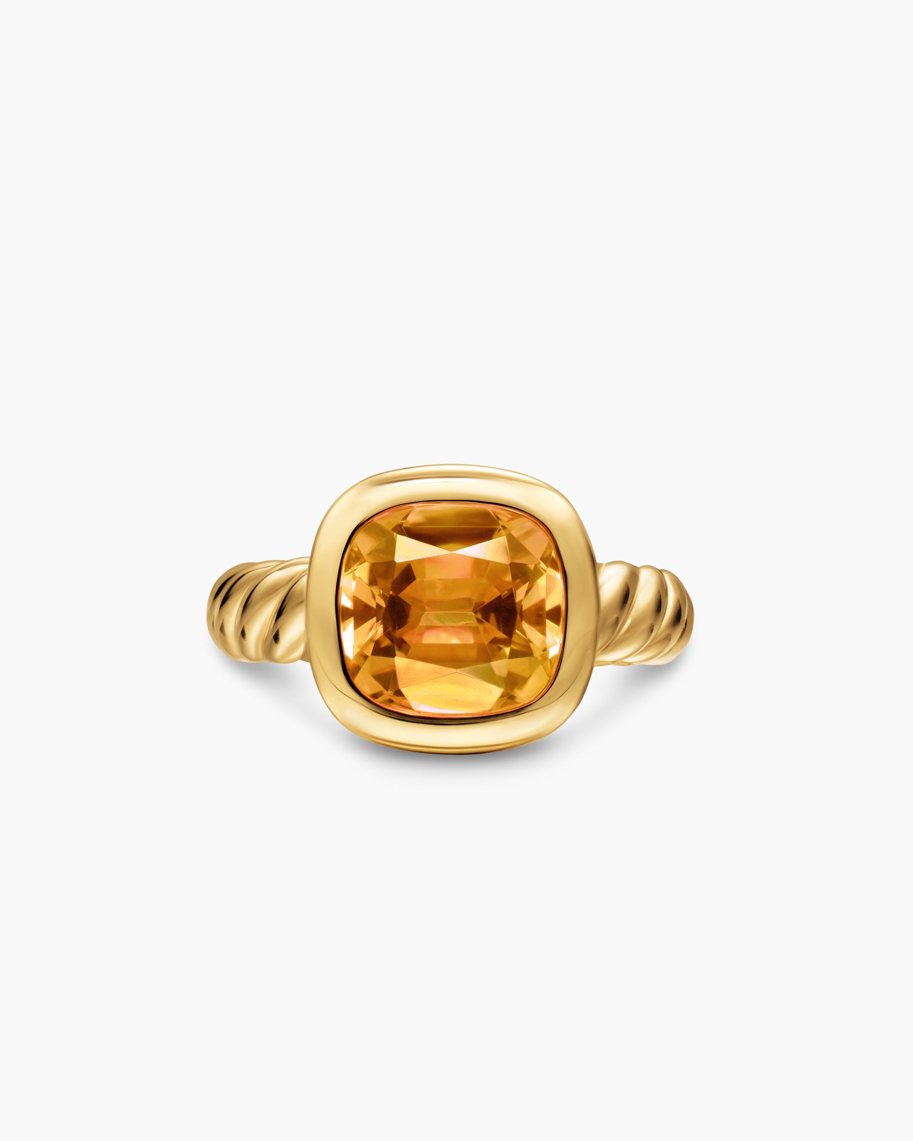 DY Mercer Color Stone Ring in 18K Yellow Gold with Citrine, 10mm - Image 4