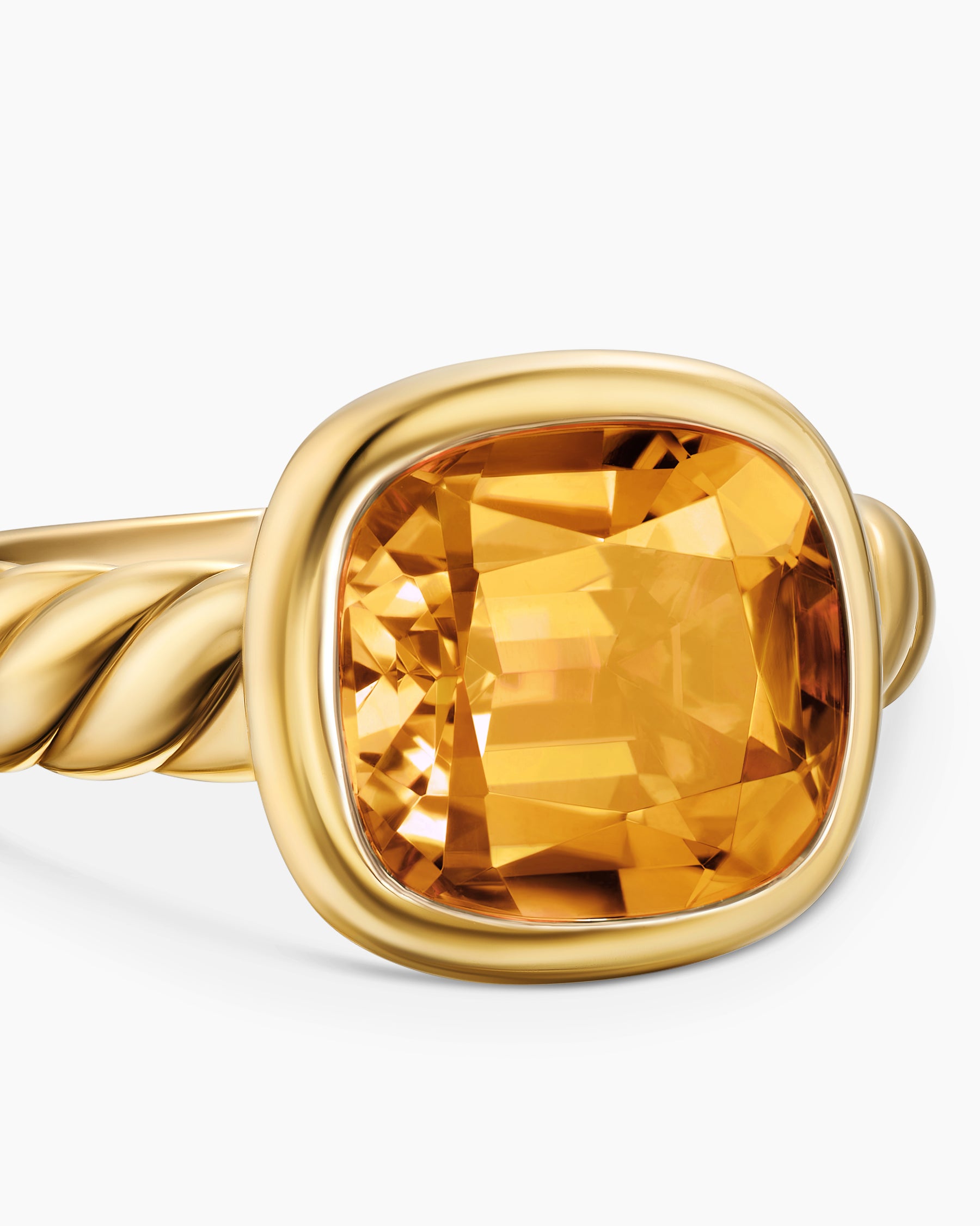 DY Mercer Color Stone Ring in 18K Yellow Gold with Citrine, 10mm - Image 5