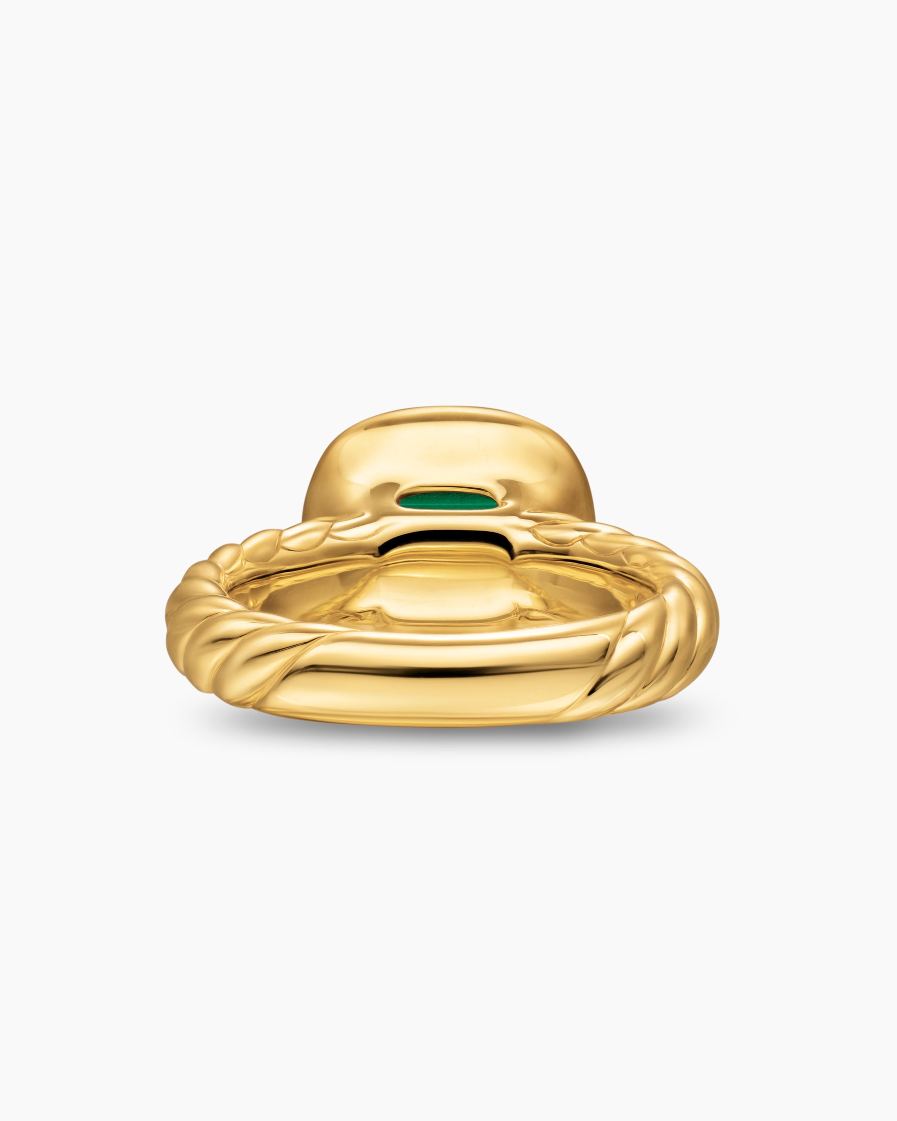 DY Mercer Color Stone Ring in 18K Yellow Gold with Malachite, 10mm - Image 6
