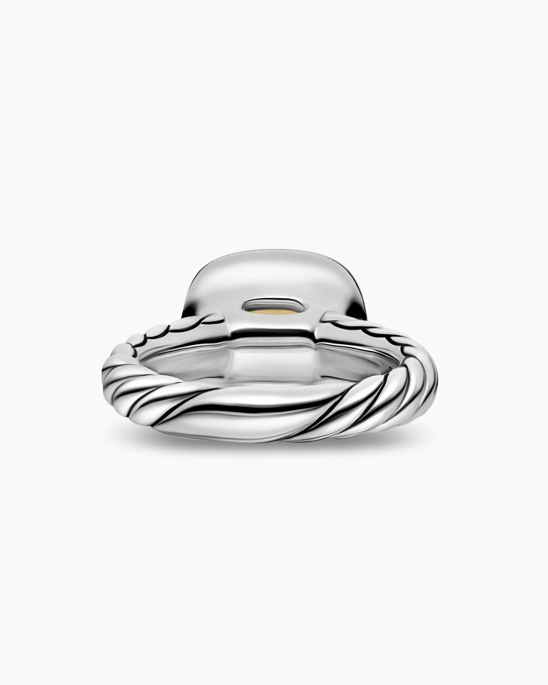 DY Mercer Color Stone Ring in Sterling Silver with 18K Yellow Gold and Champagne Citrine, 10mm - Image 6