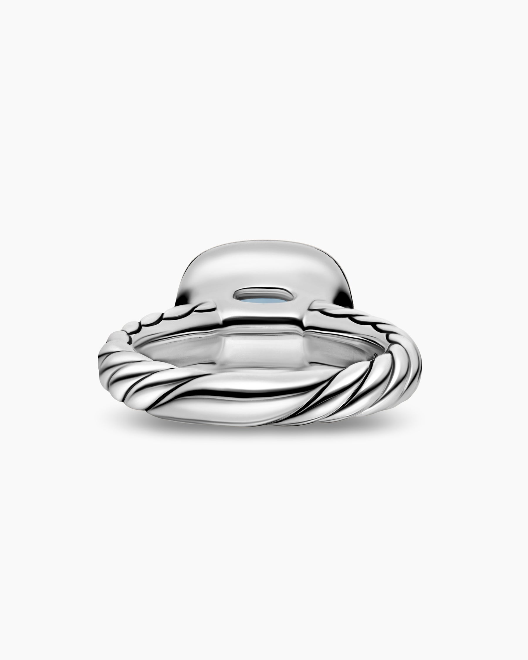 DY Mercer Color Stone Ring in Sterling Silver with 18K Yellow Gold and Sky Blue Topaz, 10mm - Image 6