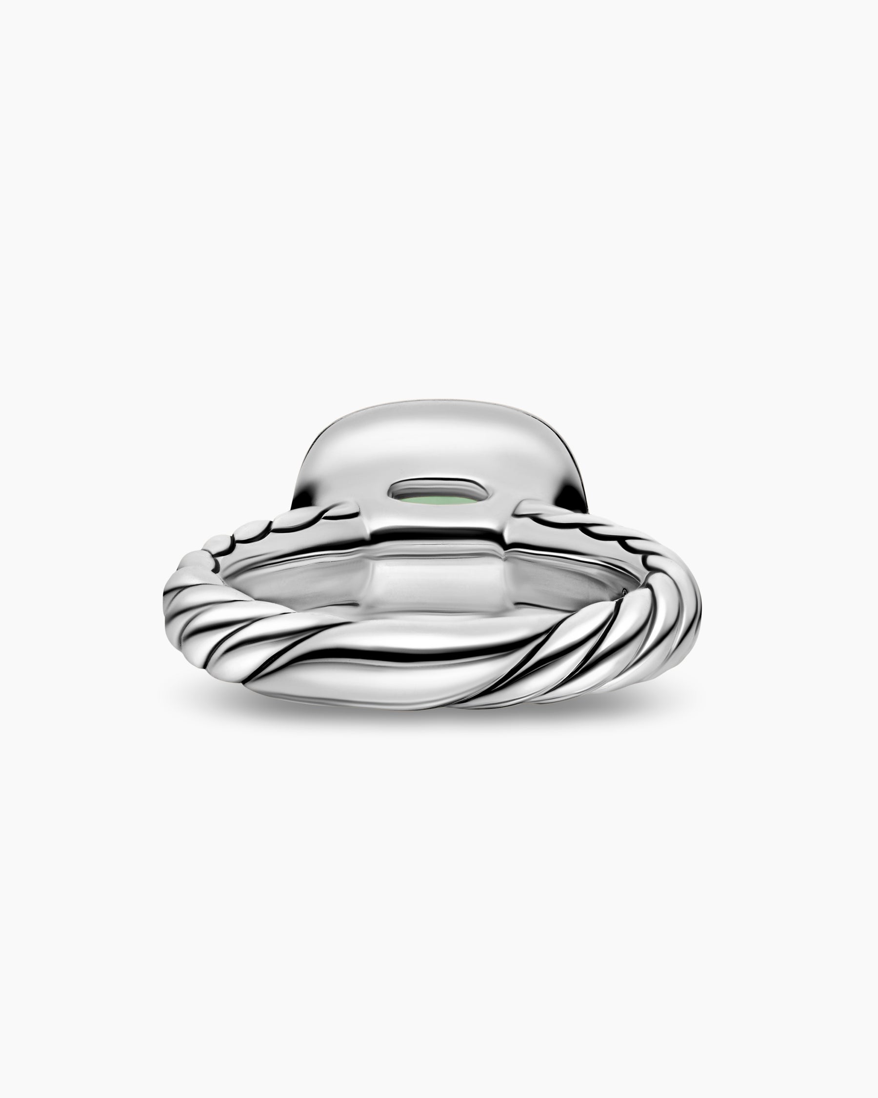 DY Mercer Color Stone Ring in Sterling Silver with 18K Yellow Gold and Prasiolite, 10mm - Image 6