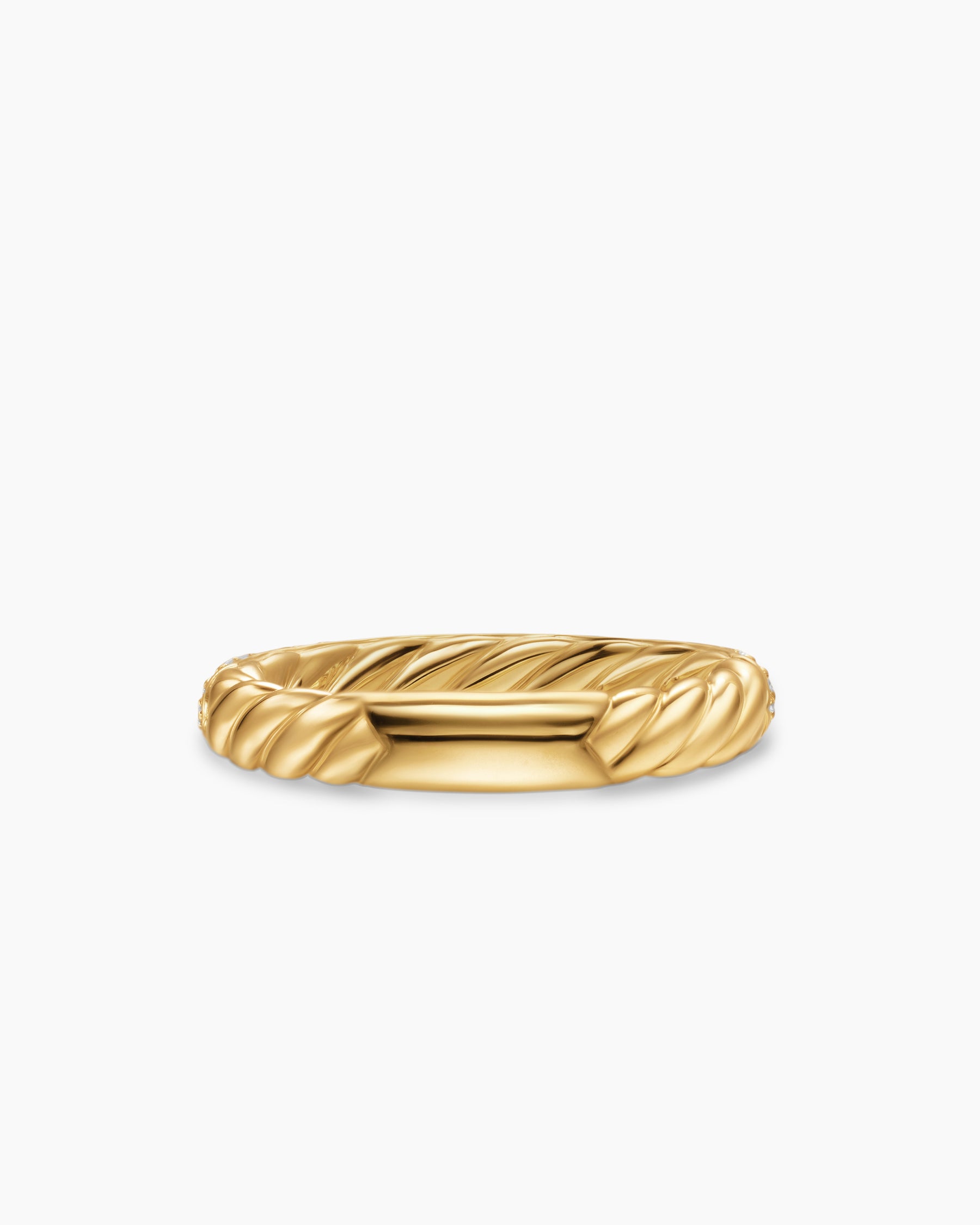 DY Mercer Pavé Band Ring in 18K Yellow Gold with Diamonds, 3.7mm - Image 5