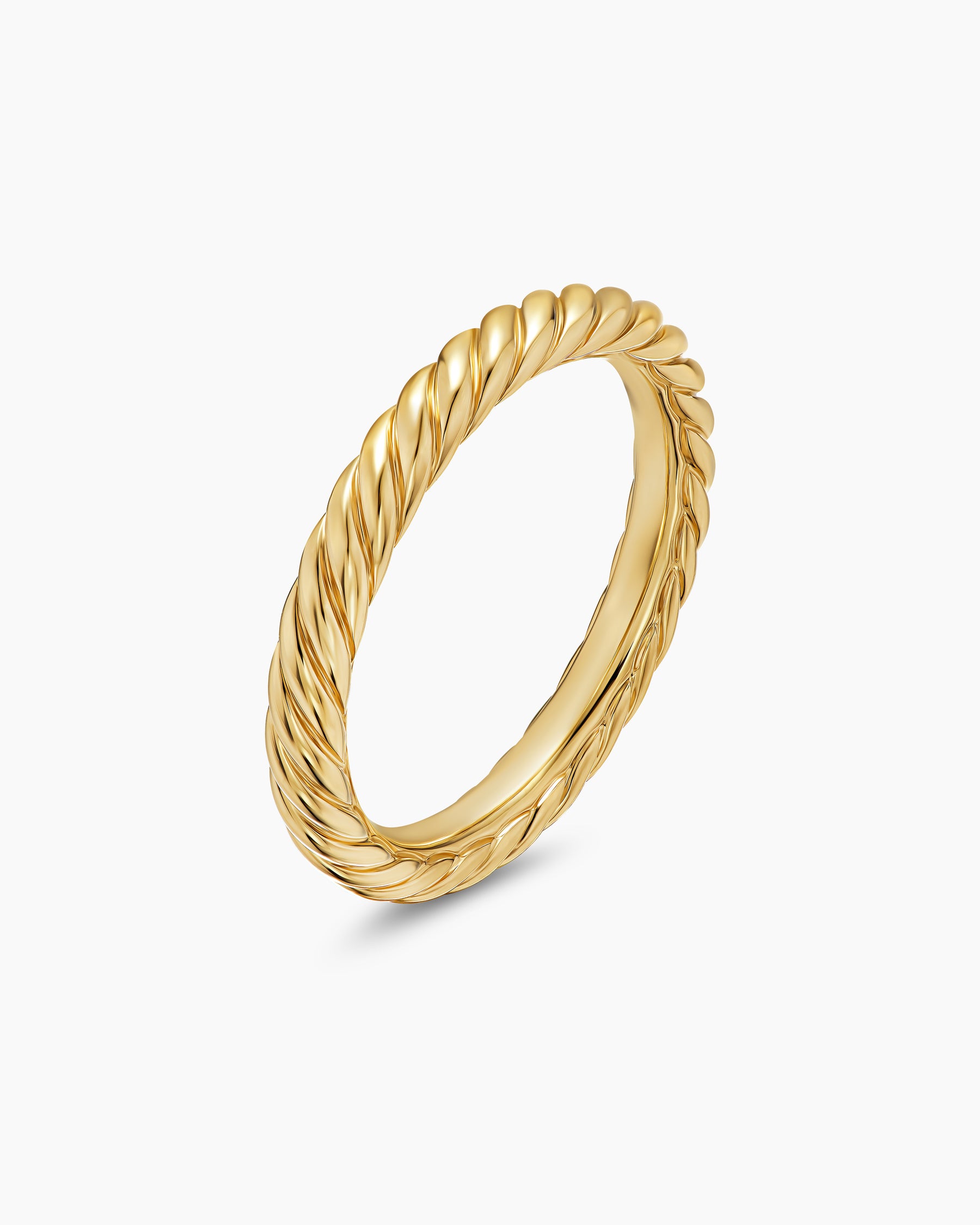 Cable Band Ring in 18K Yellow Gold, 2.8mm - Image 3