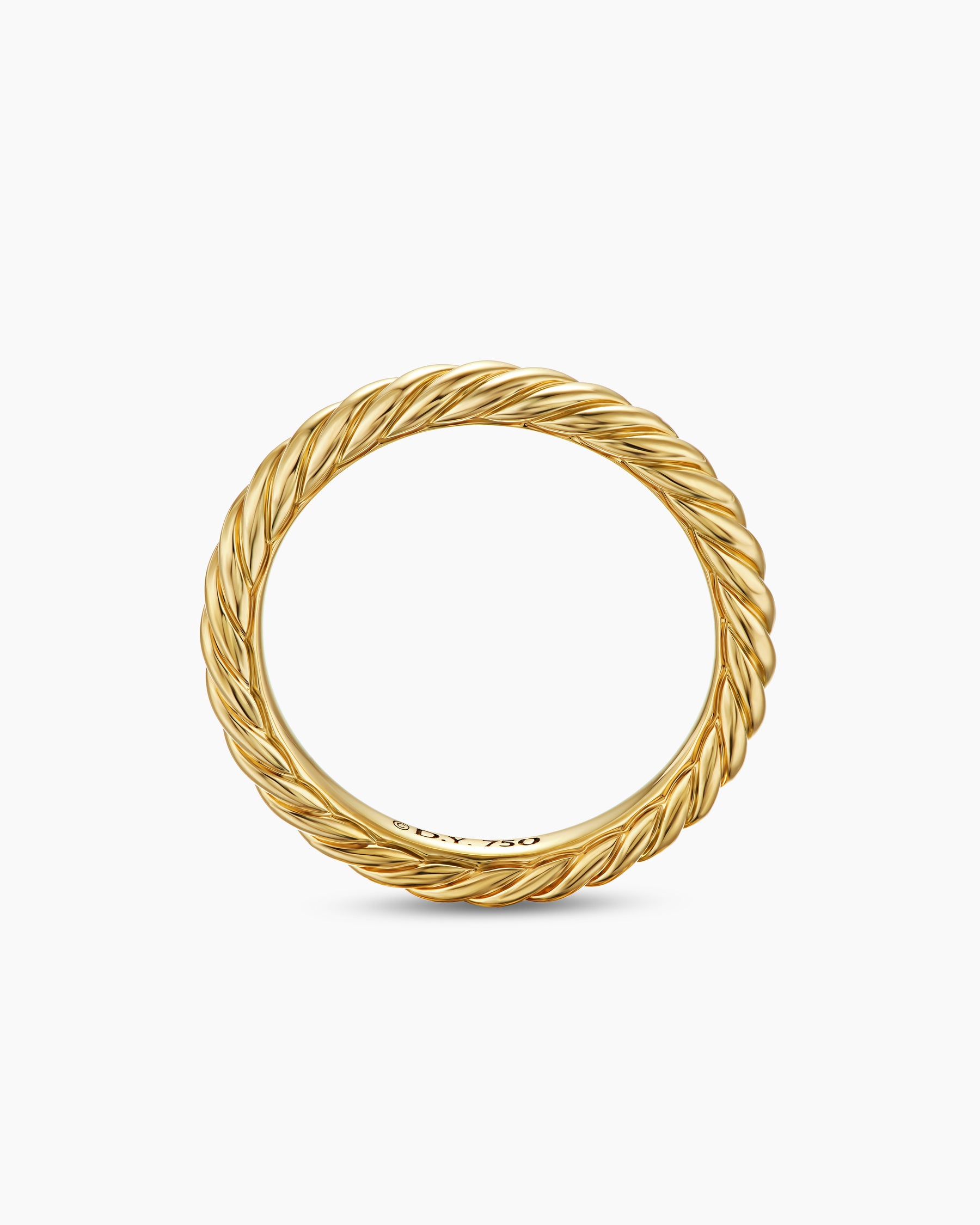 Cable Band Ring in 18K Yellow Gold, 2.8mm - Image 5