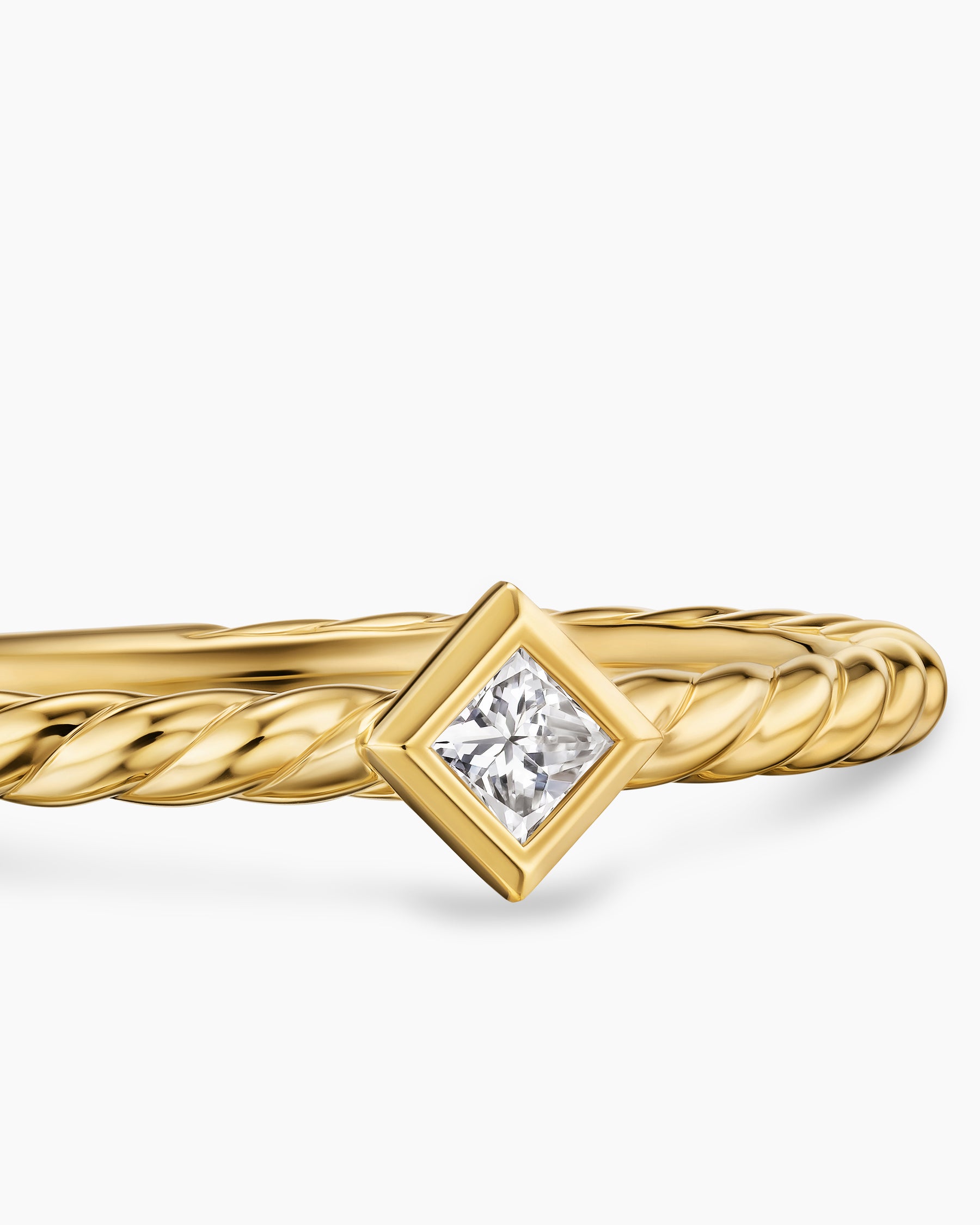 Cable Stack Ring in 18K Yellow Gold with Diamond, 1.7mm - Image 5