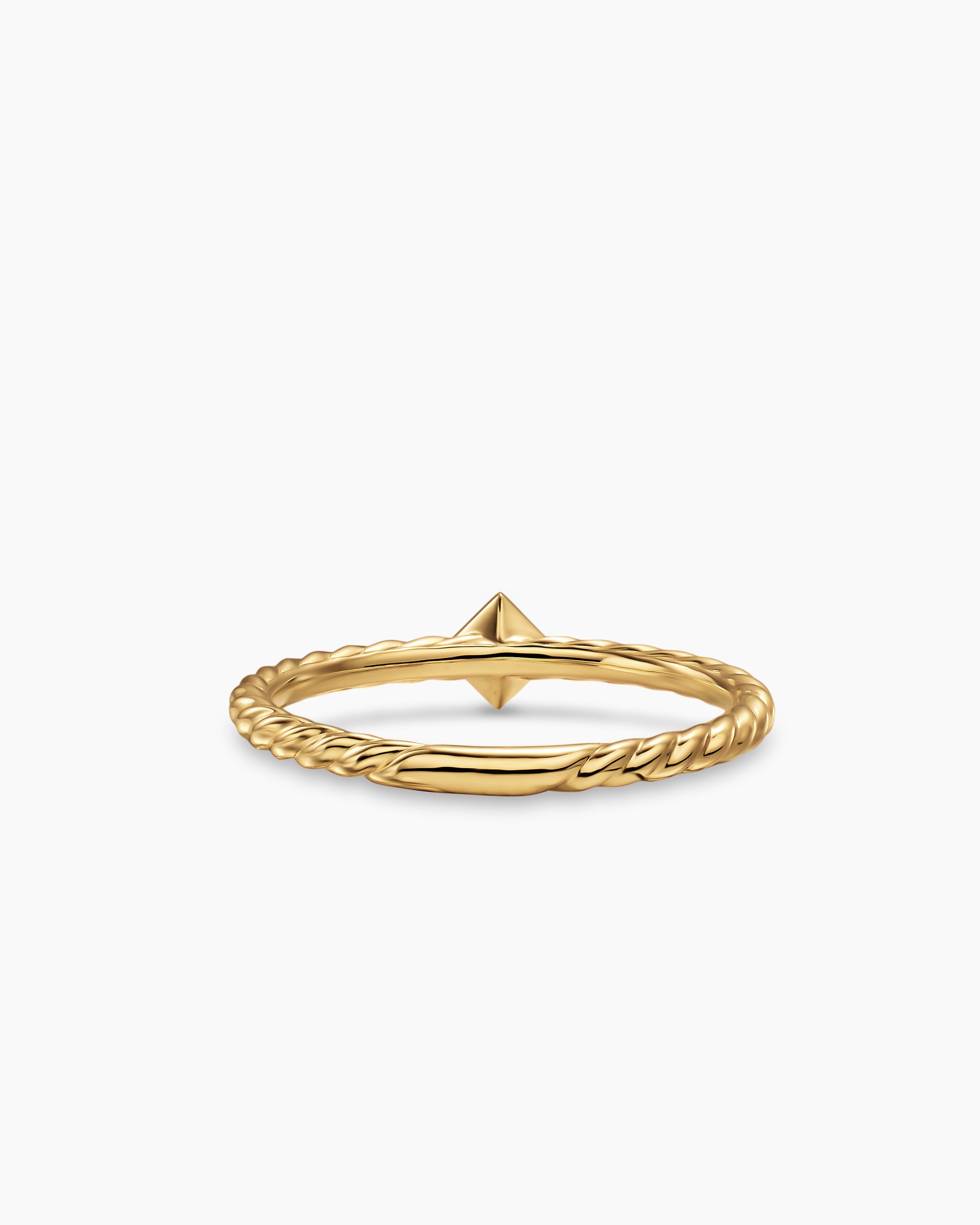 Cable Stack Ring in 18K Yellow Gold with Diamond, 1.7mm - Image 6