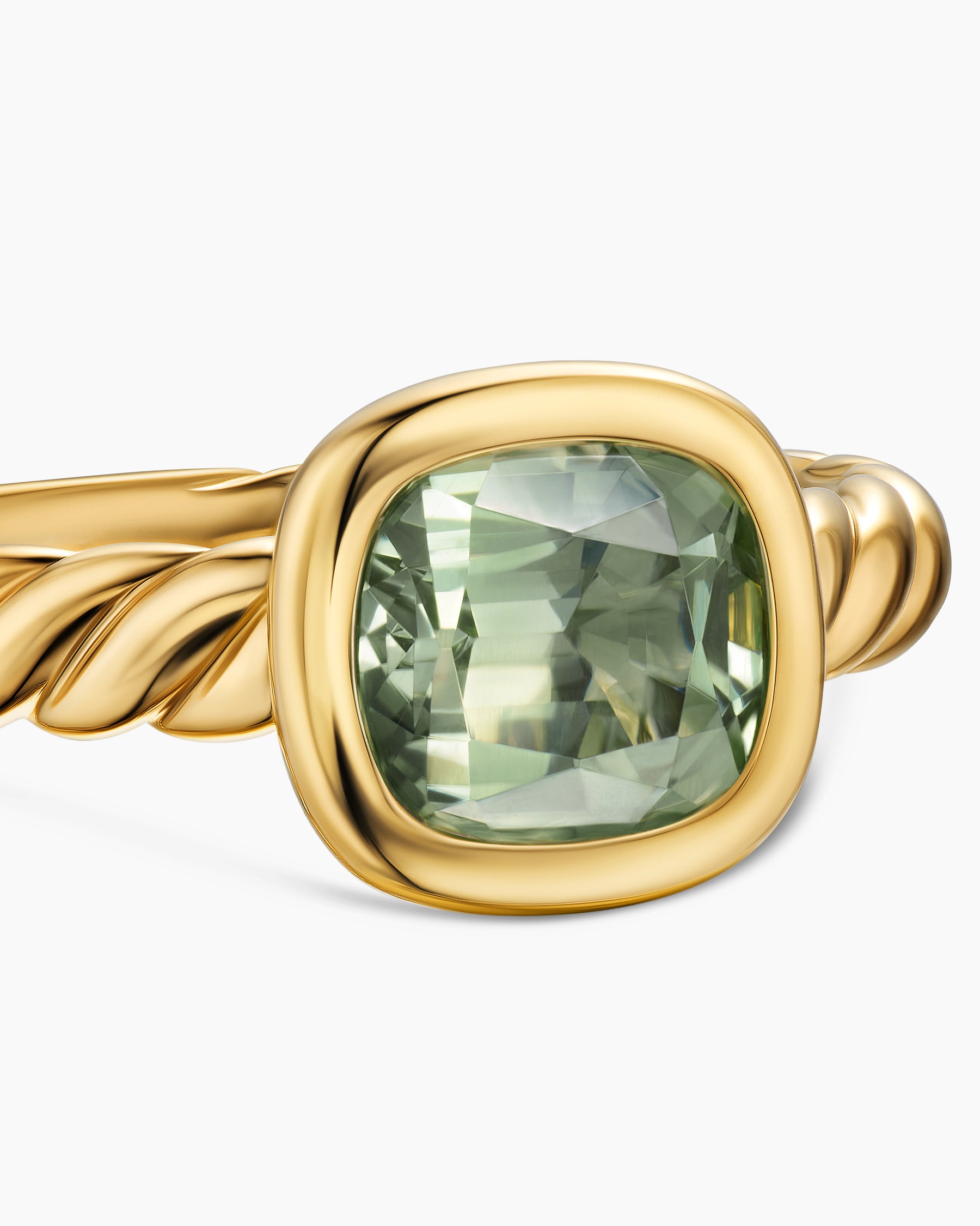 DY Mercer Color Stone Ring in 18K Yellow Gold with Prasiolite, 7mm - Image 5