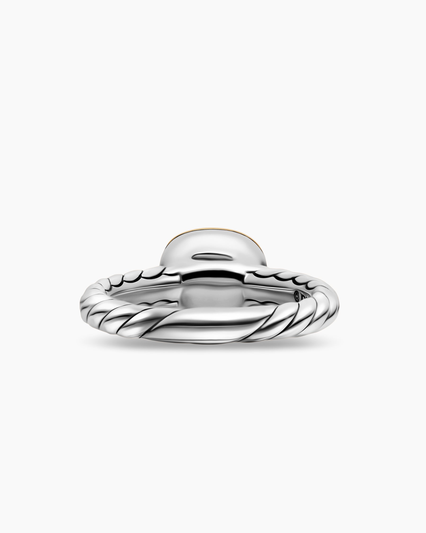 DY Mercer Color Stone Ring in Sterling Silver with 18K Yellow Gold and Prasiolite, 7mm - Image 6