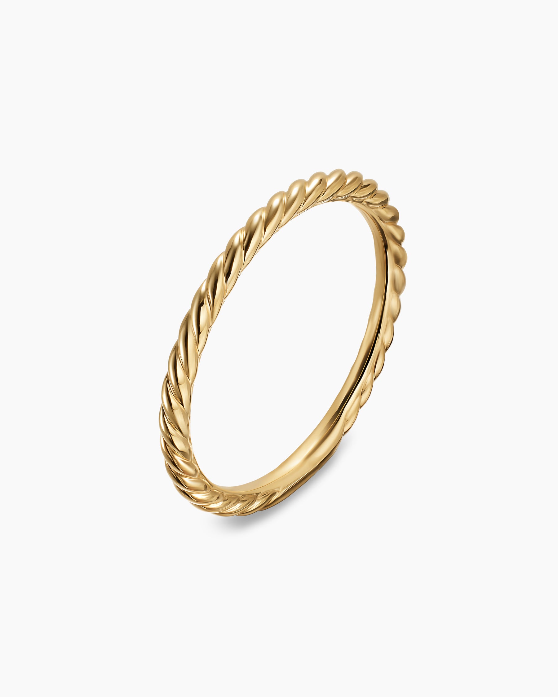 Cable Band Ring in 18K Yellow Gold, 1.7mm - Image 3