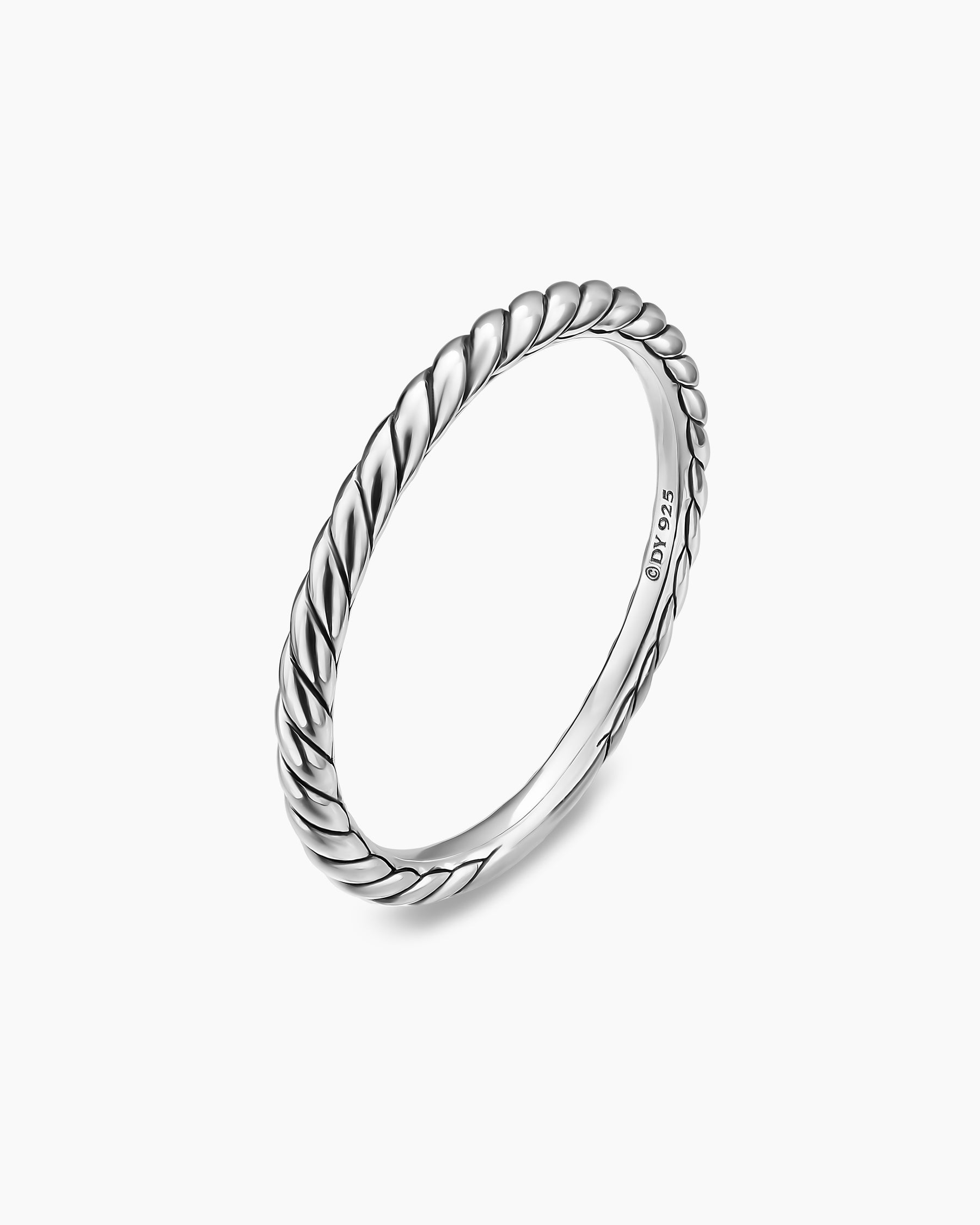 Alternative view of Cable Band Ring in Sterling Silver, 1.7mm