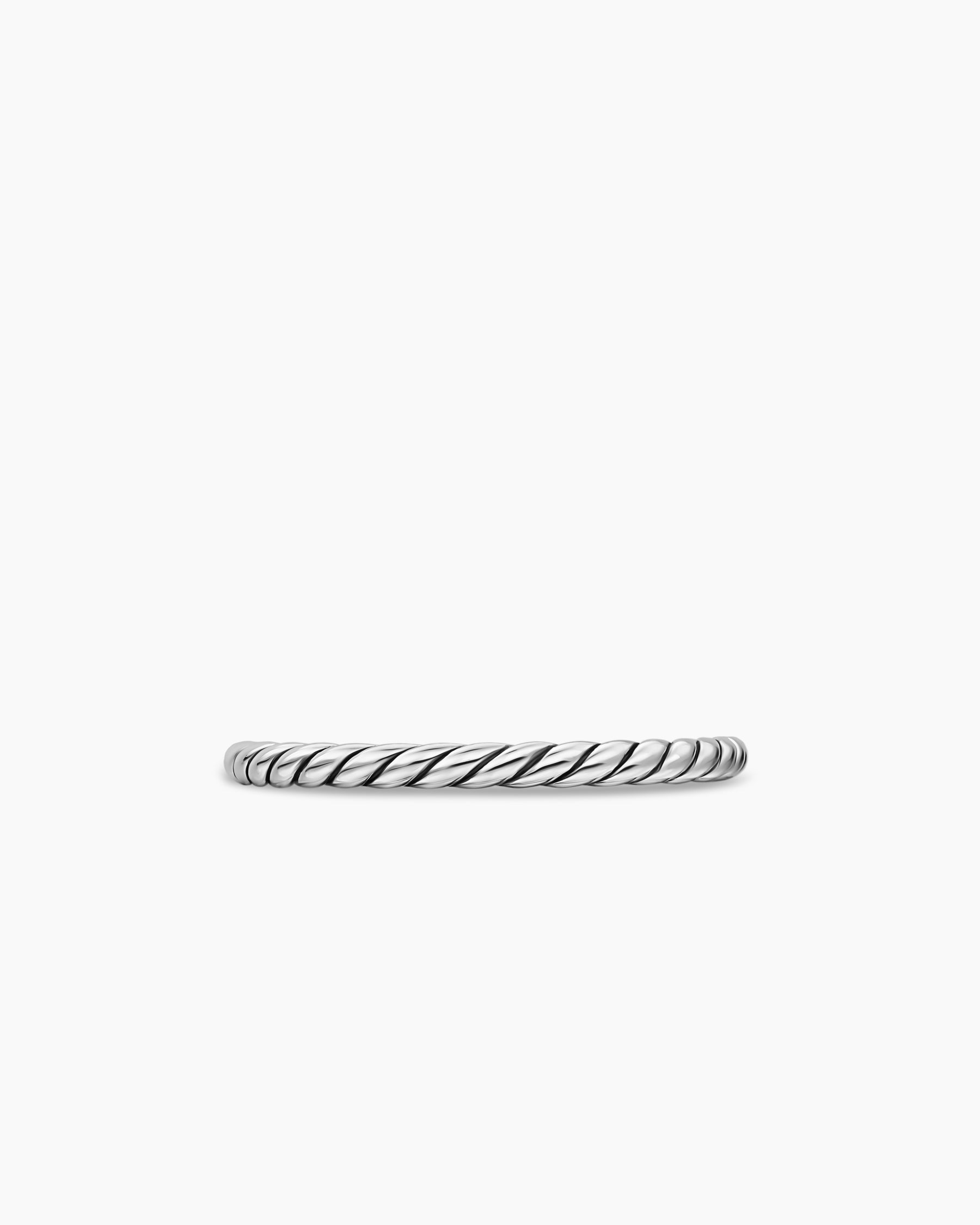 Cable Band Ring in Sterling Silver, 1.7mm - Image 3