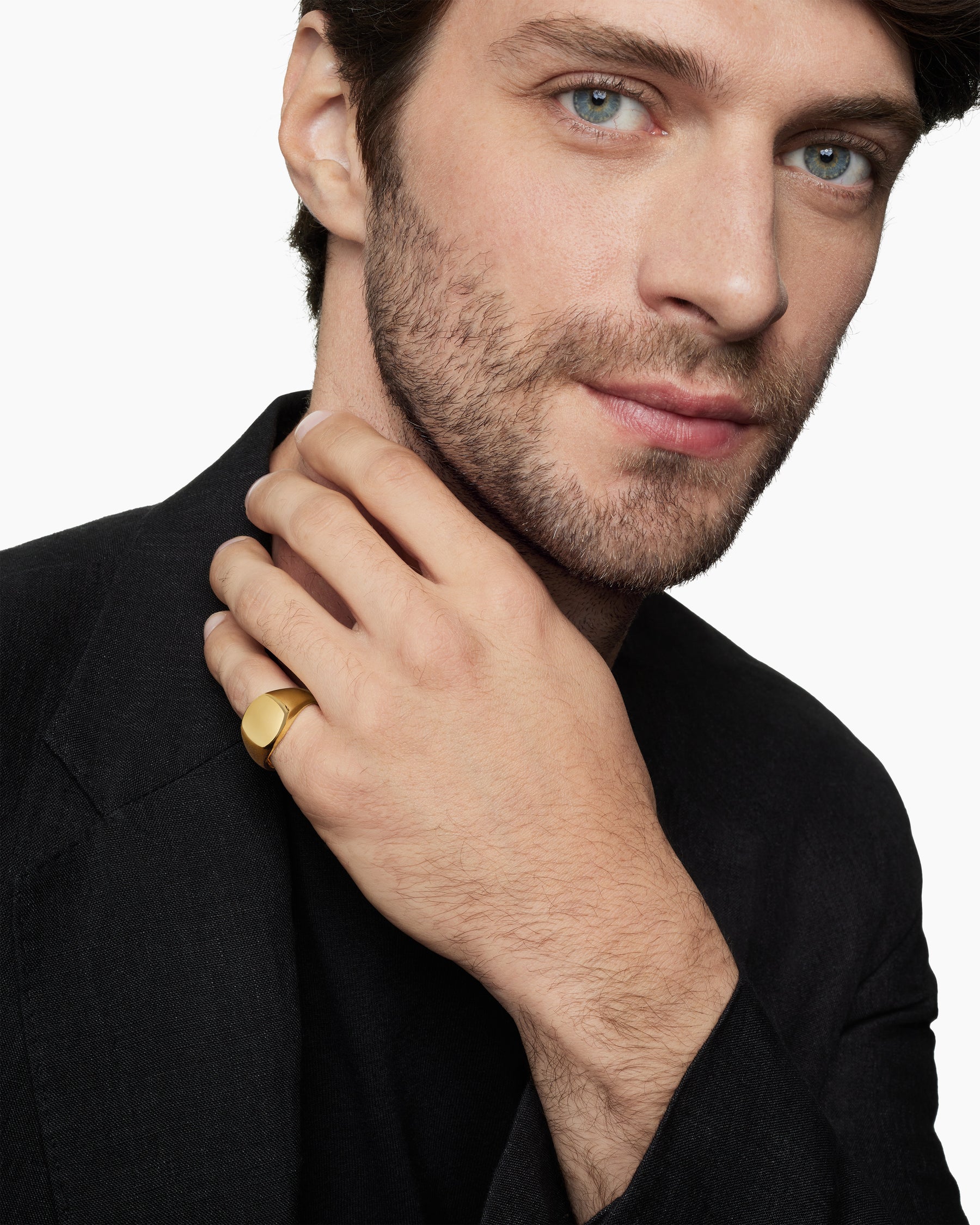 Streamline Pinky Ring in 18K Yellow Gold, 14mm - Image 7