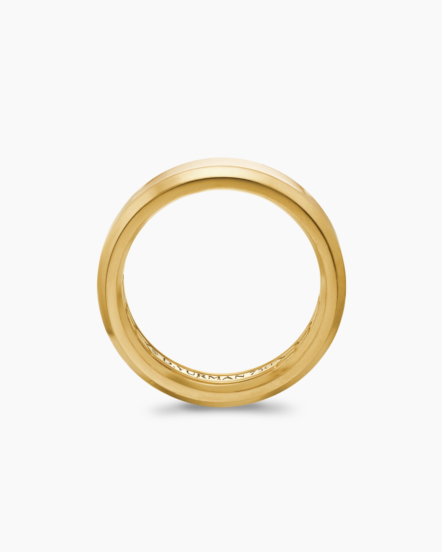Beveled Band Ring in 18K Yellow Gold, 4mm - Image 5