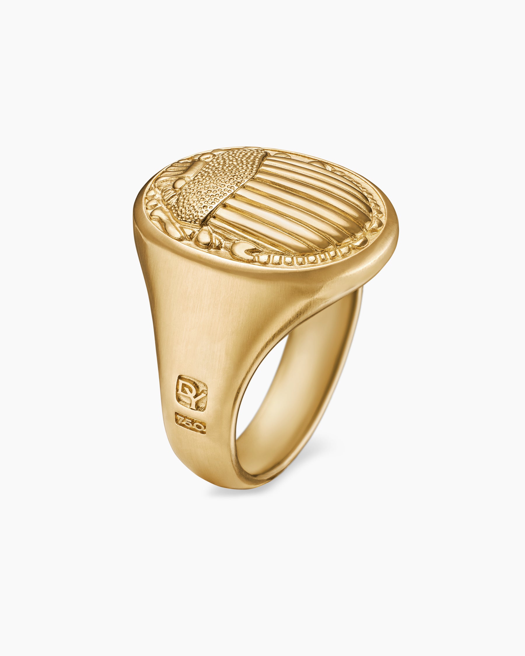 Petrvs Scarab Signet Ring in 18K Yellow Gold, 21.5mm - Image 3