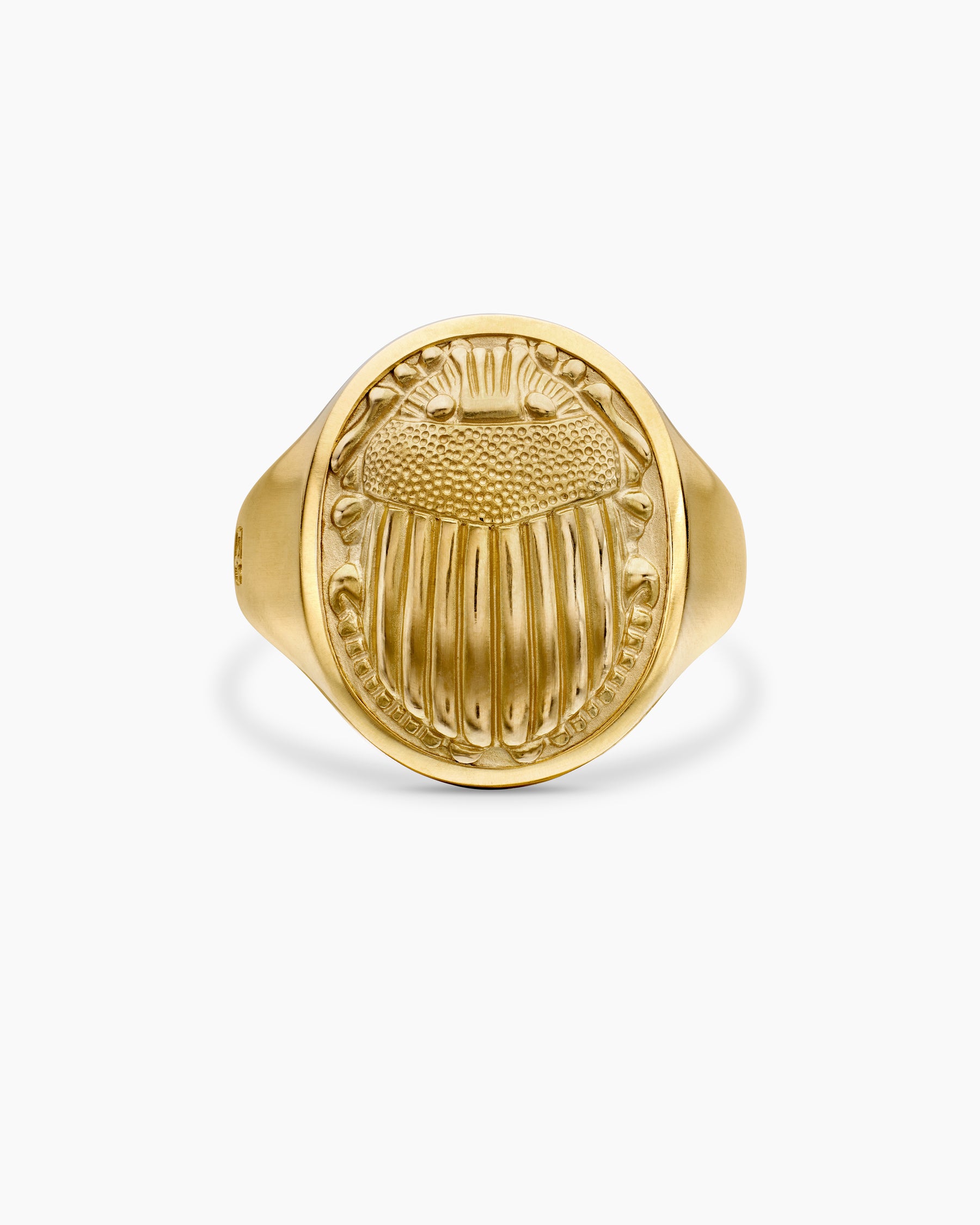 Petrvs Scarab Signet Ring in 18K Yellow Gold, 21.5mm - Image 4