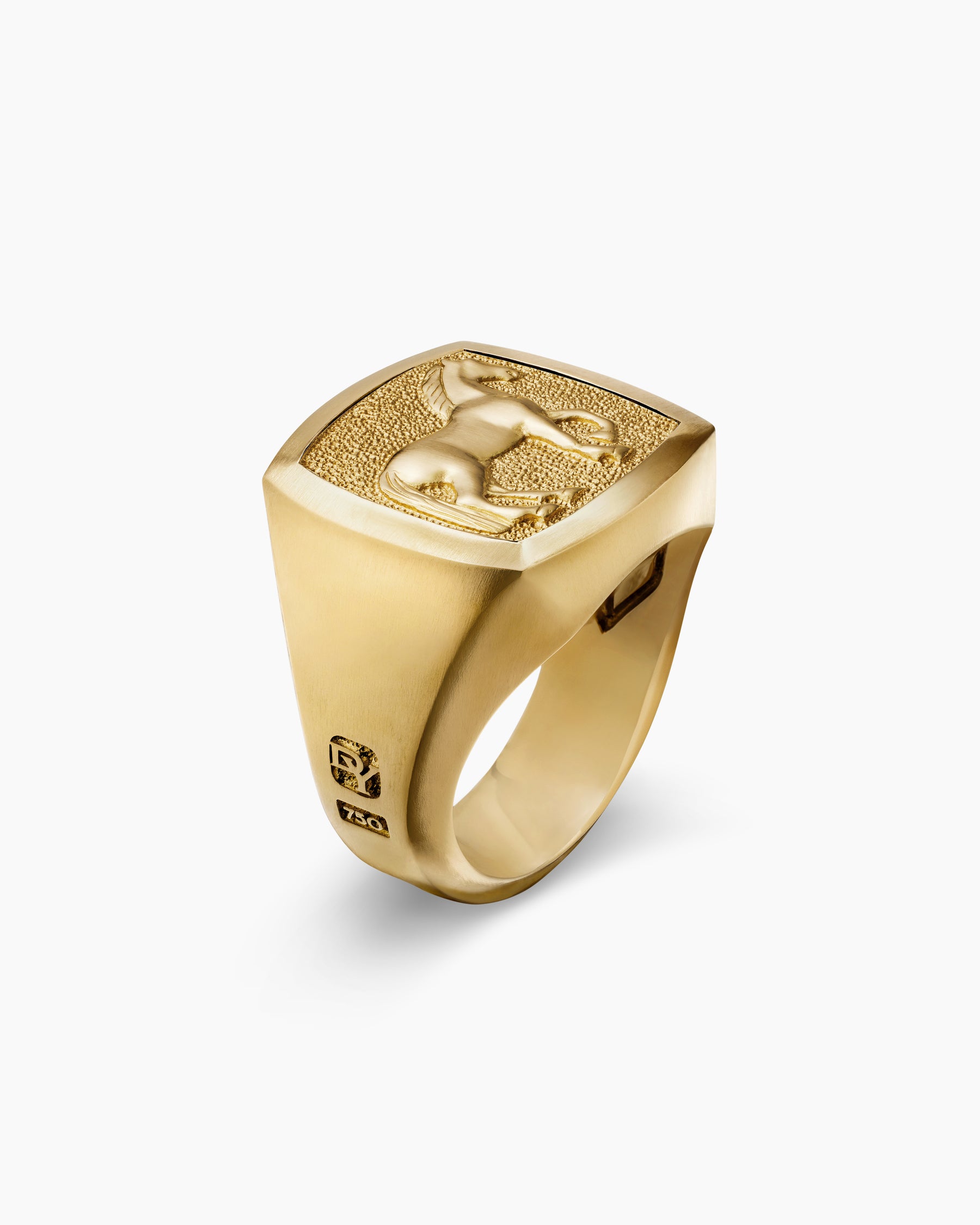 Petrvs Horse Signet Ring in 18K Yellow Gold, 18.3mm - Image 3