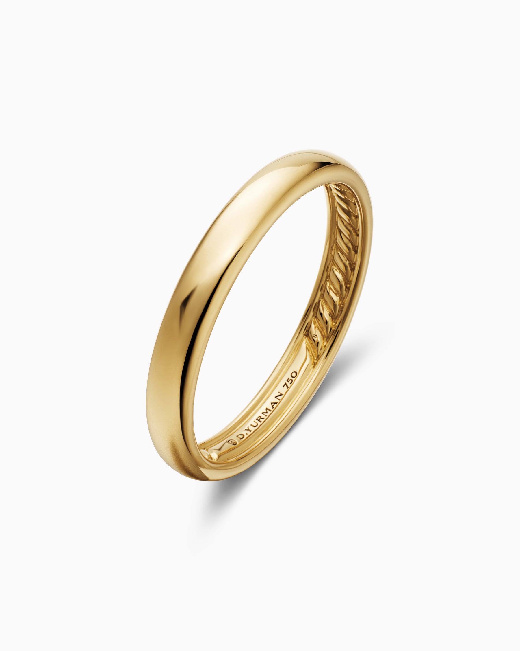 DY Classic Band Ring in 18K Yellow Gold, 3.5mm - Image 3