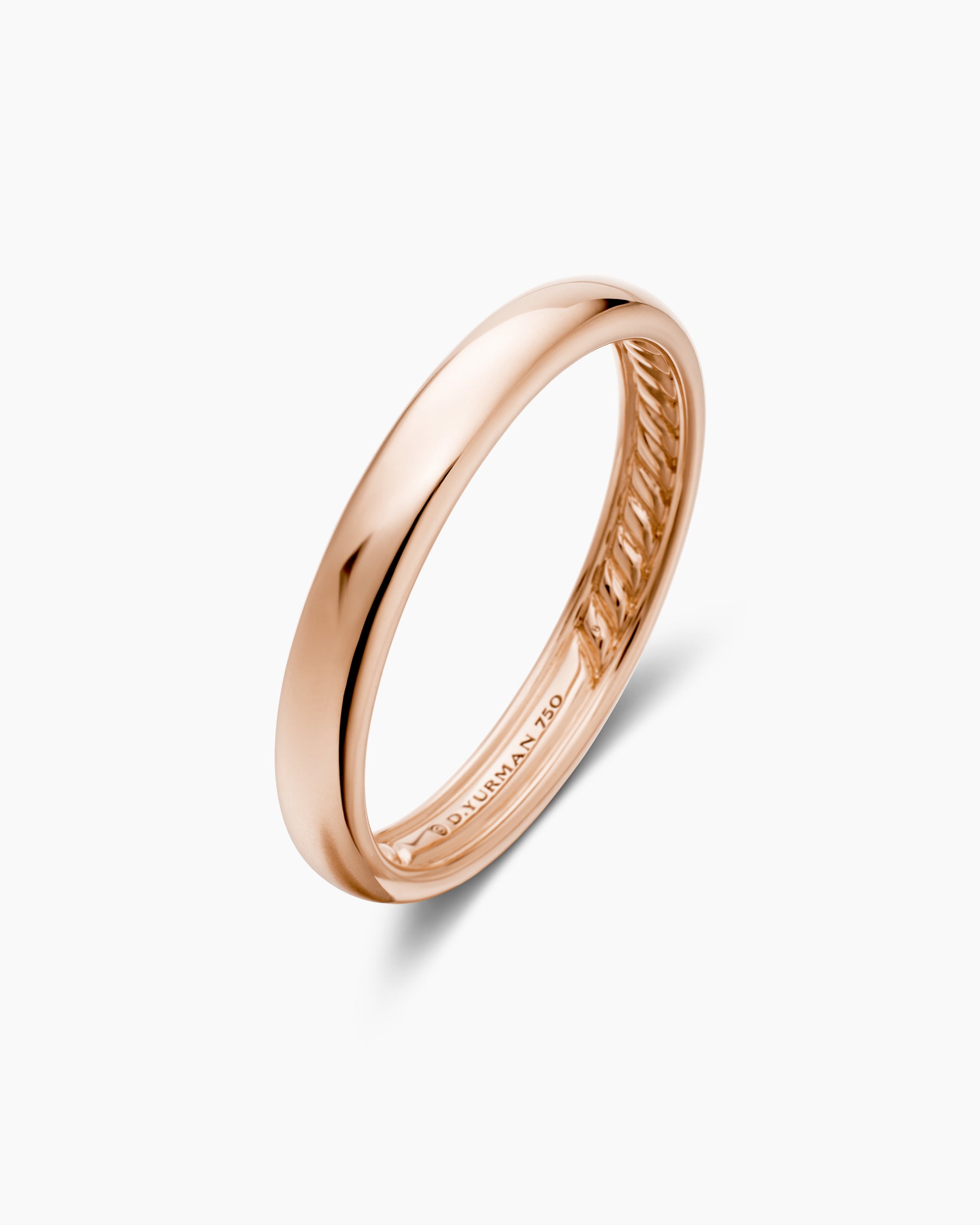 DY Classic Band Ring in 18K Rose Gold, 3.5mm - Image 3