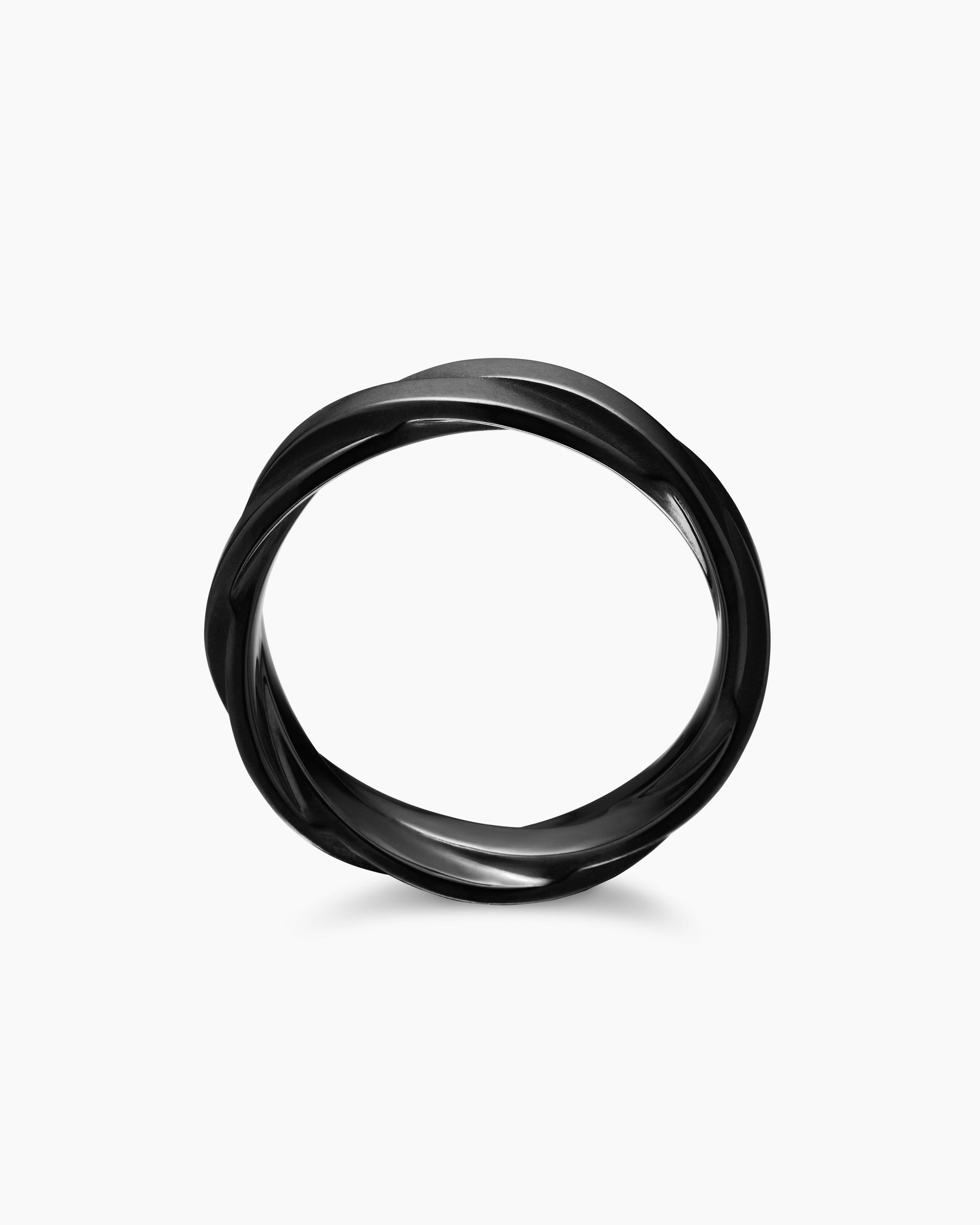 DY Helios Band Ring in Black Titanium, 6mm - Image 5