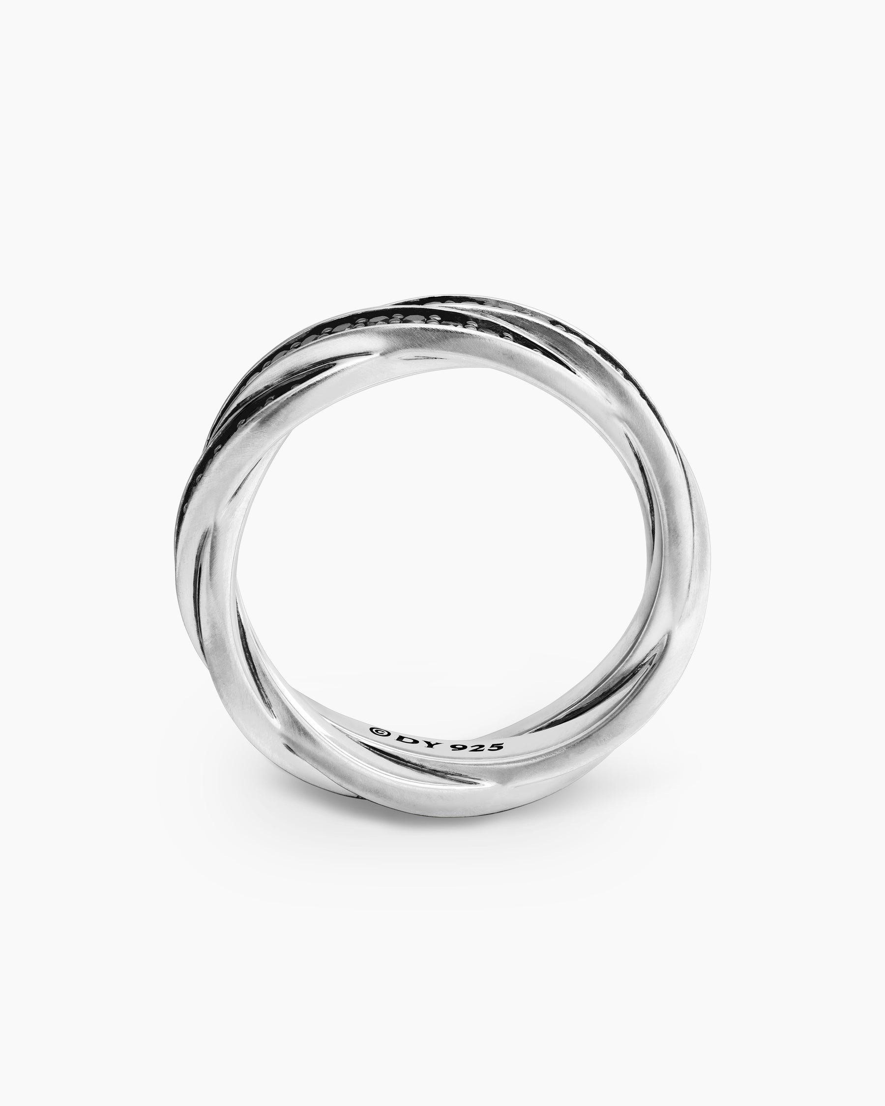 DY Helios Band Ring in Sterling Silver with Black Diamonds, 6mm - Image 5