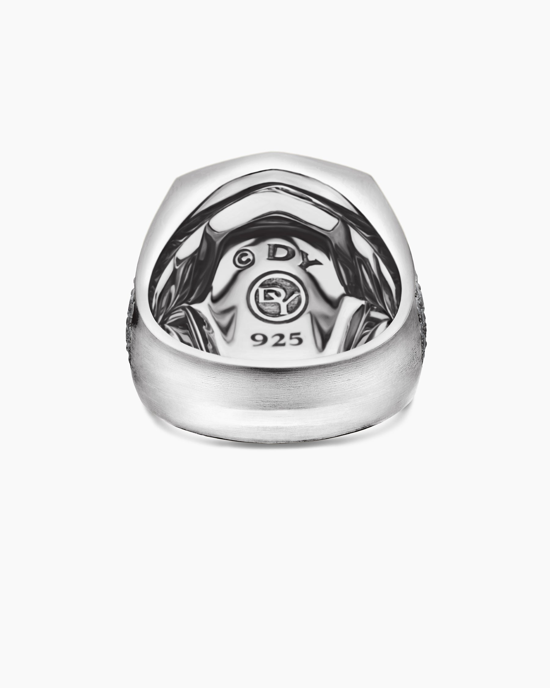 Streamline Bold Signet Ring in Sterling Silver with Diamonds, 23.4mm - Image 6