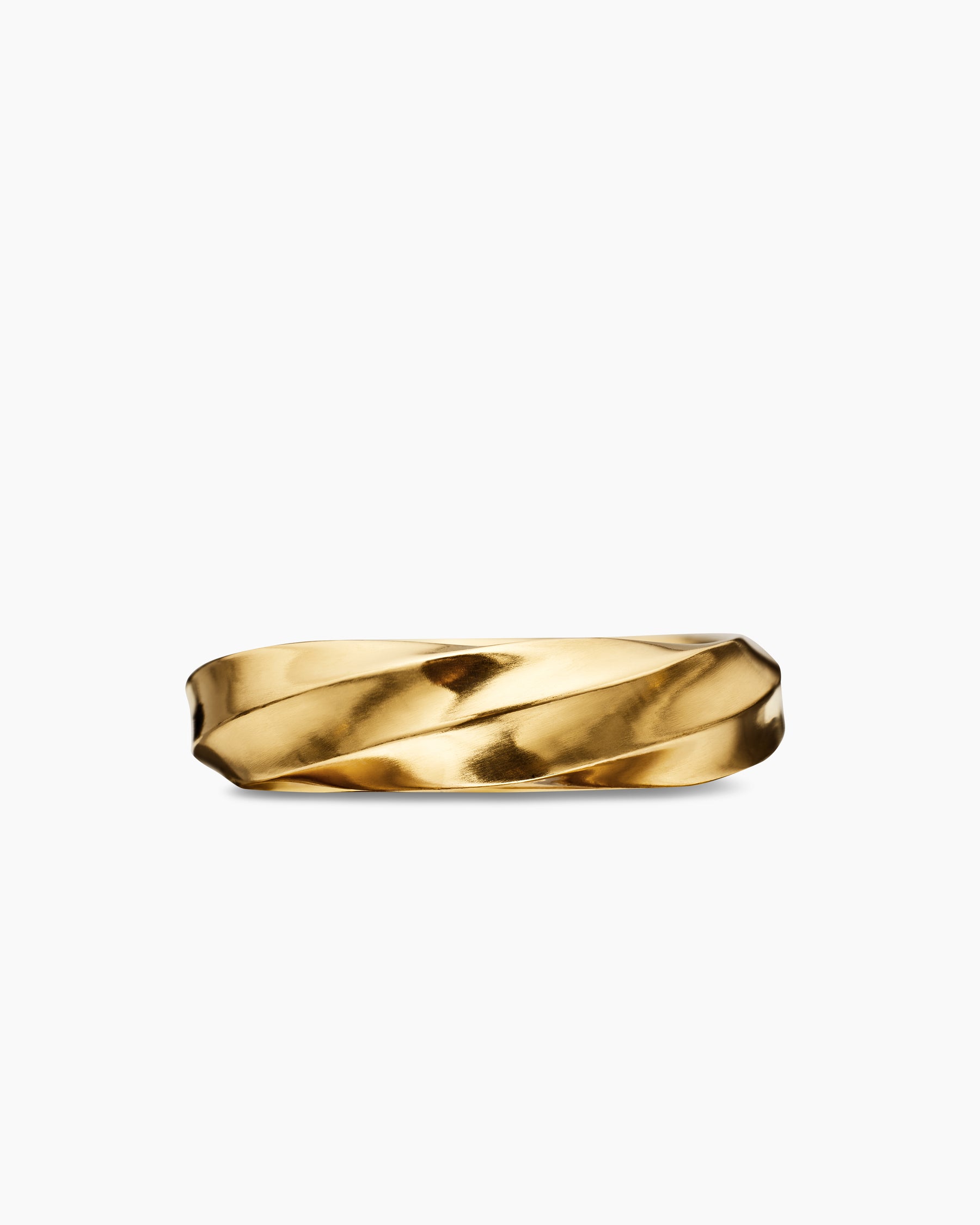 Cable Edge Band Ring in 18K Yellow Gold, 6mm - Image 4