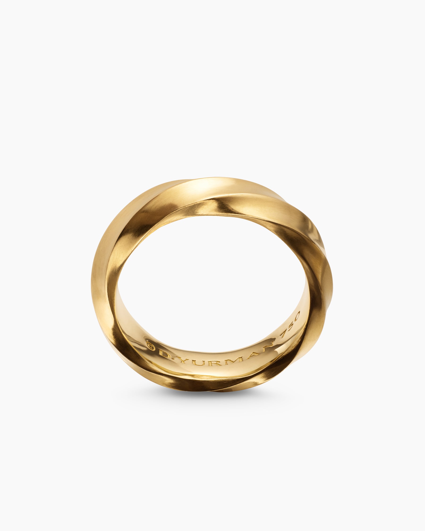 Cable Edge Band Ring in 18K Yellow Gold, 6mm - Image 5