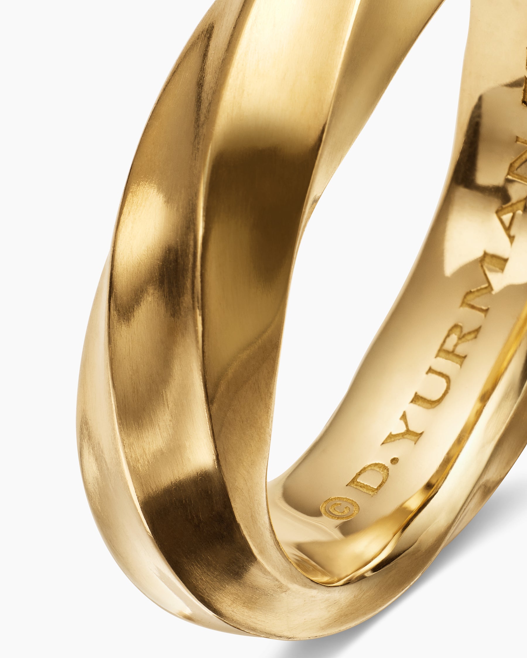 Cable Edge Band Ring in 18K Yellow Gold, 6mm - Image 6