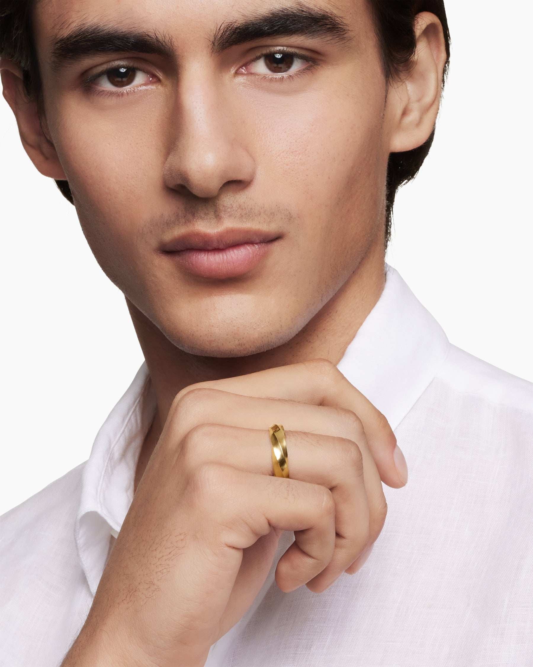 Cable Edge Band Ring in 18K Yellow Gold, 6mm - Image 7