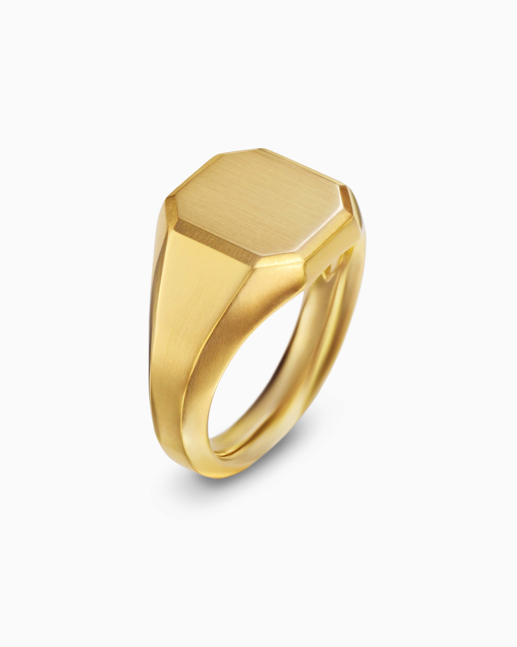 Streamline Signet Ring in 18K Yellow Gold, 14mm - Image 3