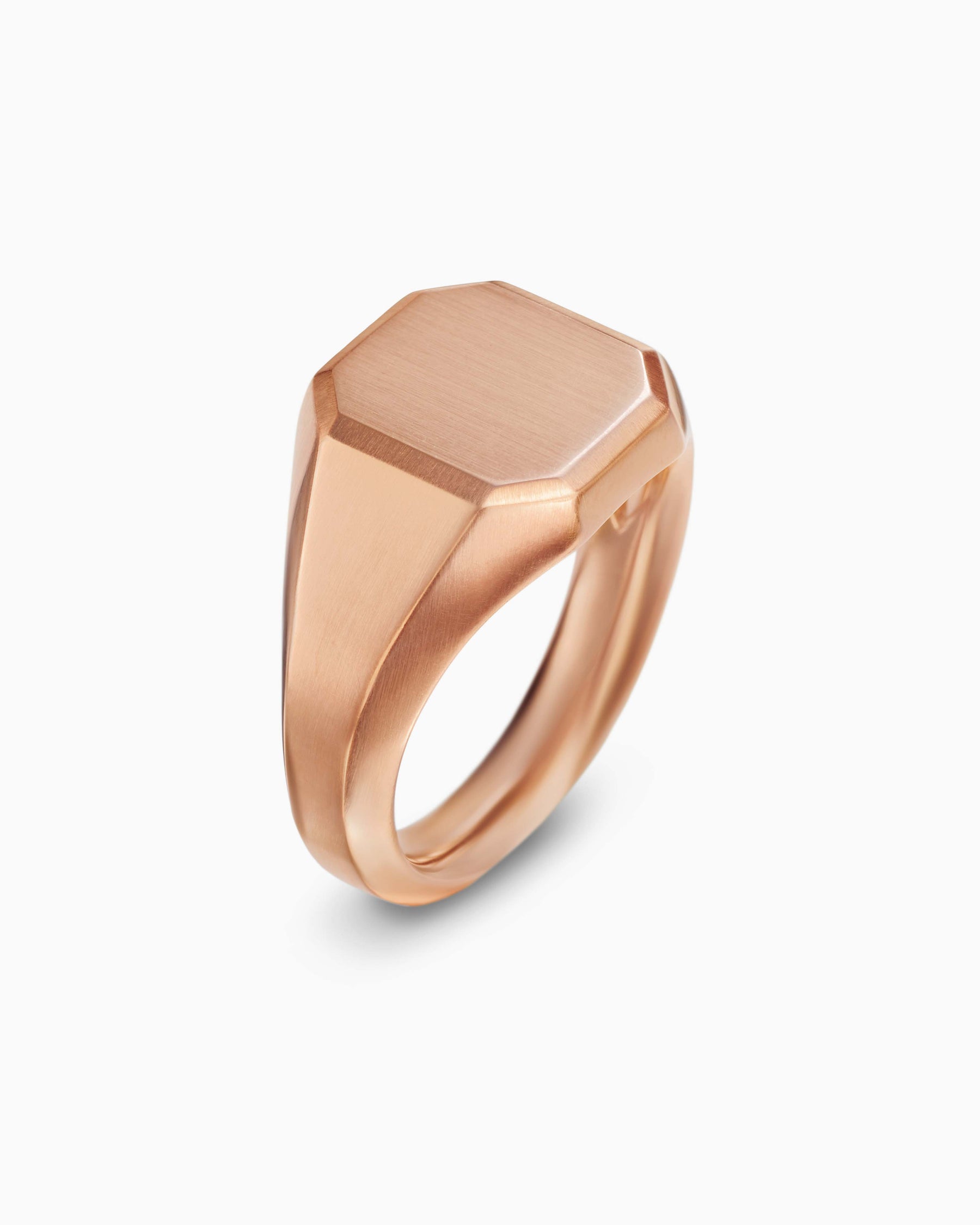 Streamline Signet Ring in 18K Rose Gold, 14mm - Image 3