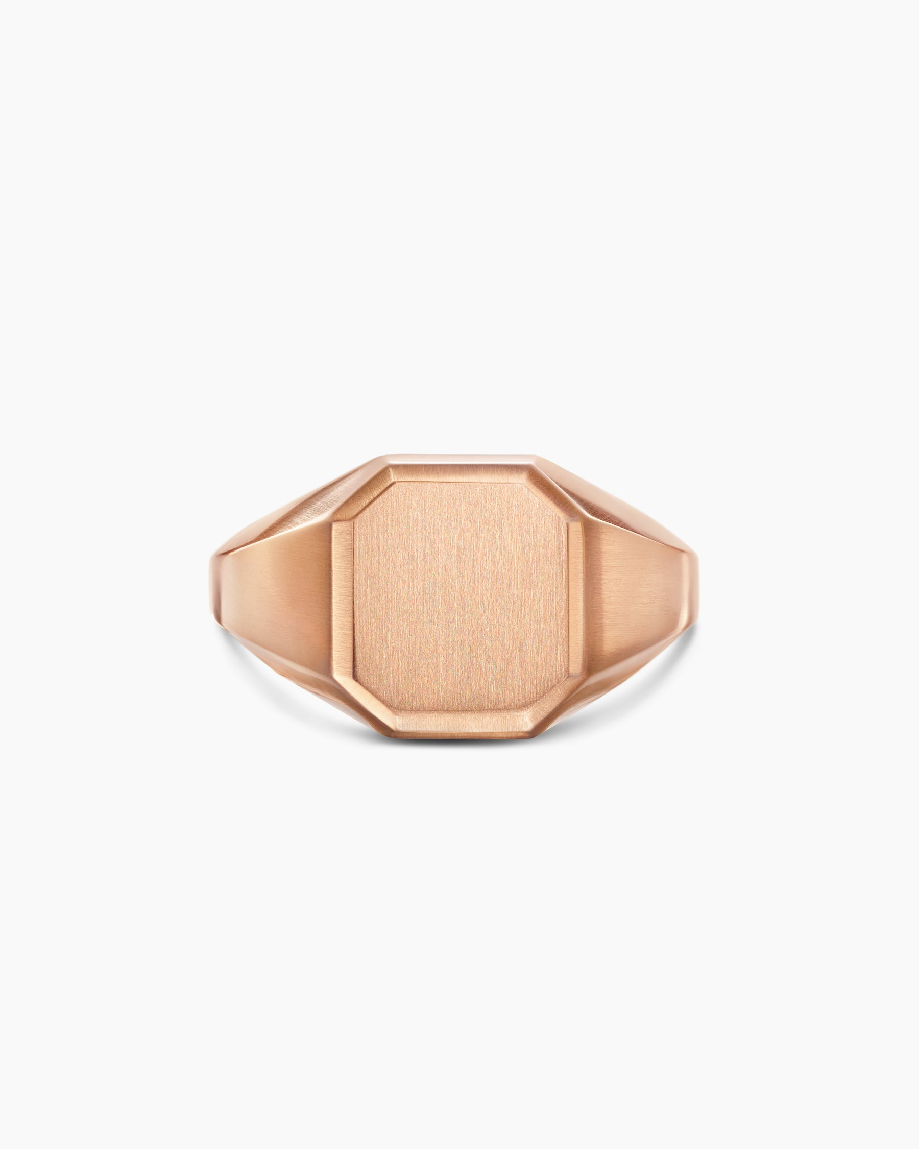 Streamline Signet Ring in 18K Rose Gold, 14mm - Image 4