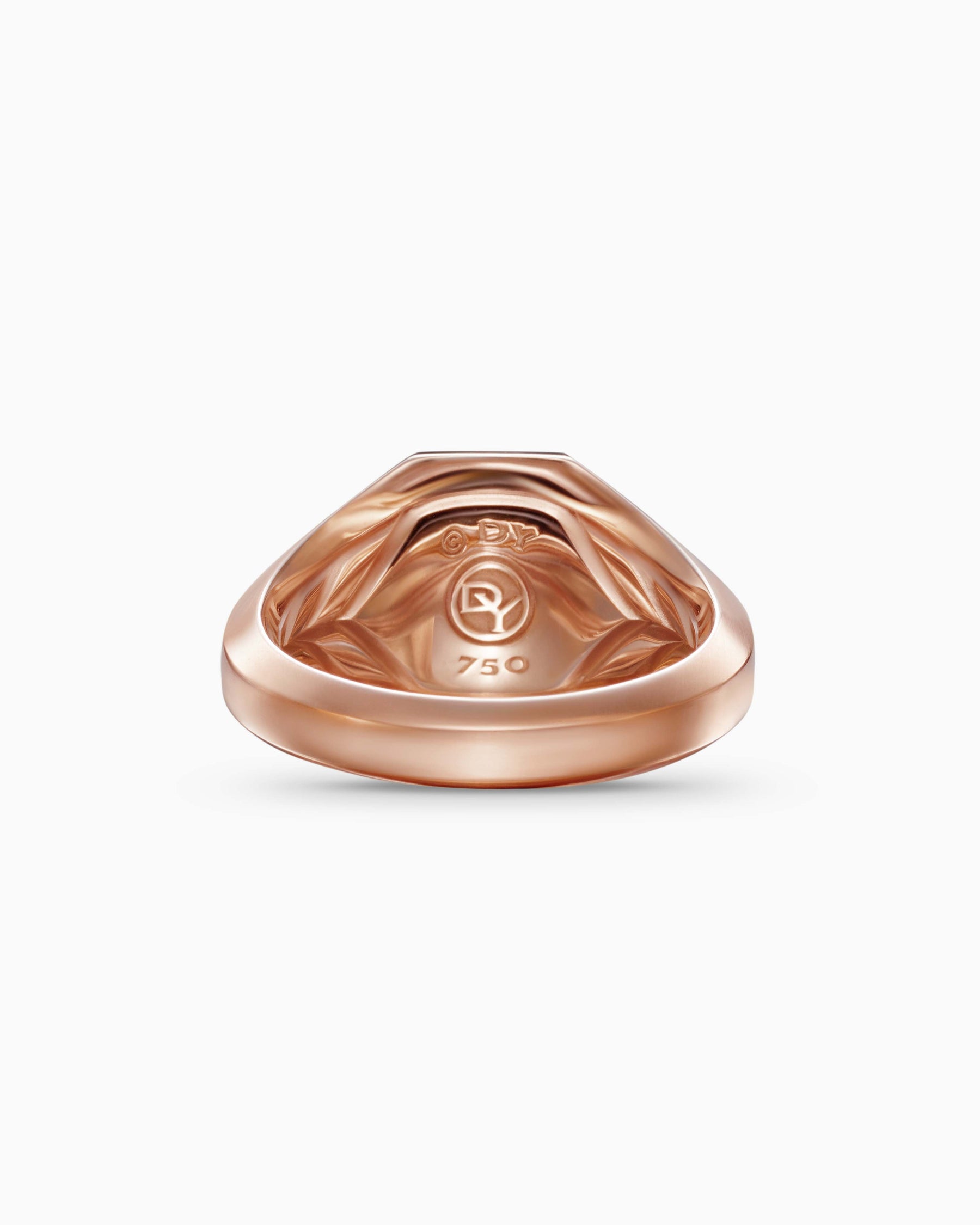Streamline Signet Ring in 18K Rose Gold, 14mm - Image 6