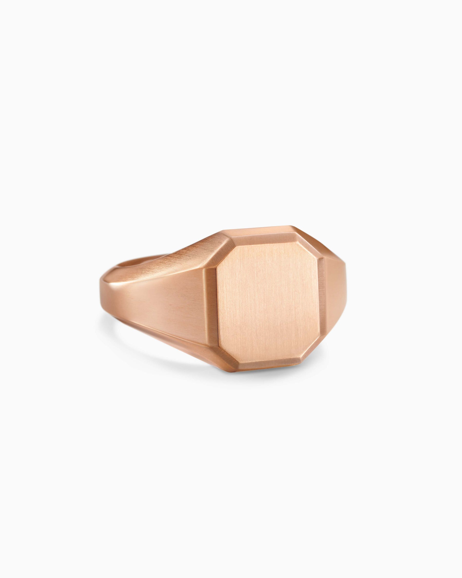 Streamline Signet Ring in 18K Rose Gold, 14mm