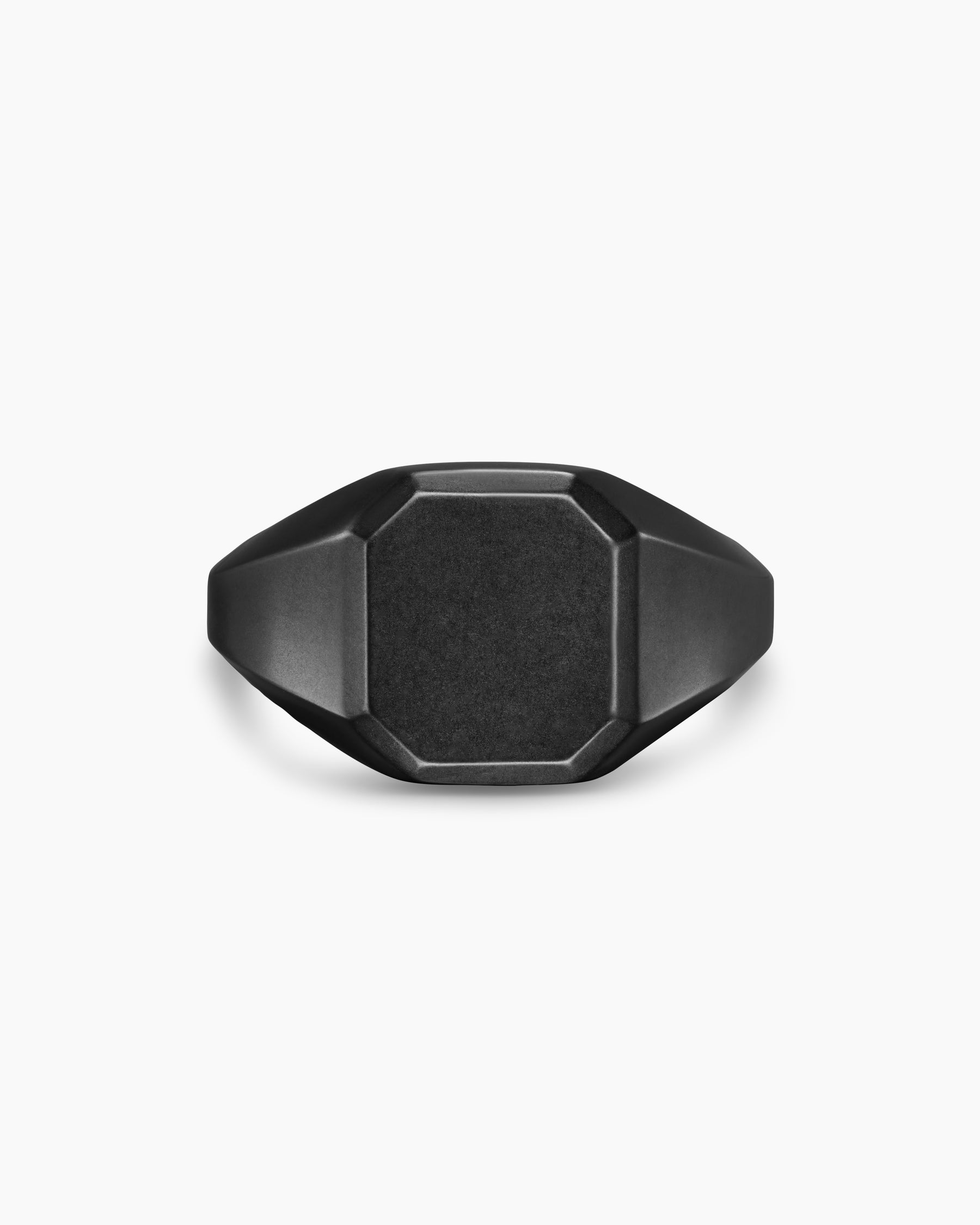 Streamline Signet Ring in Black Titanium, 14mm - Image 4
