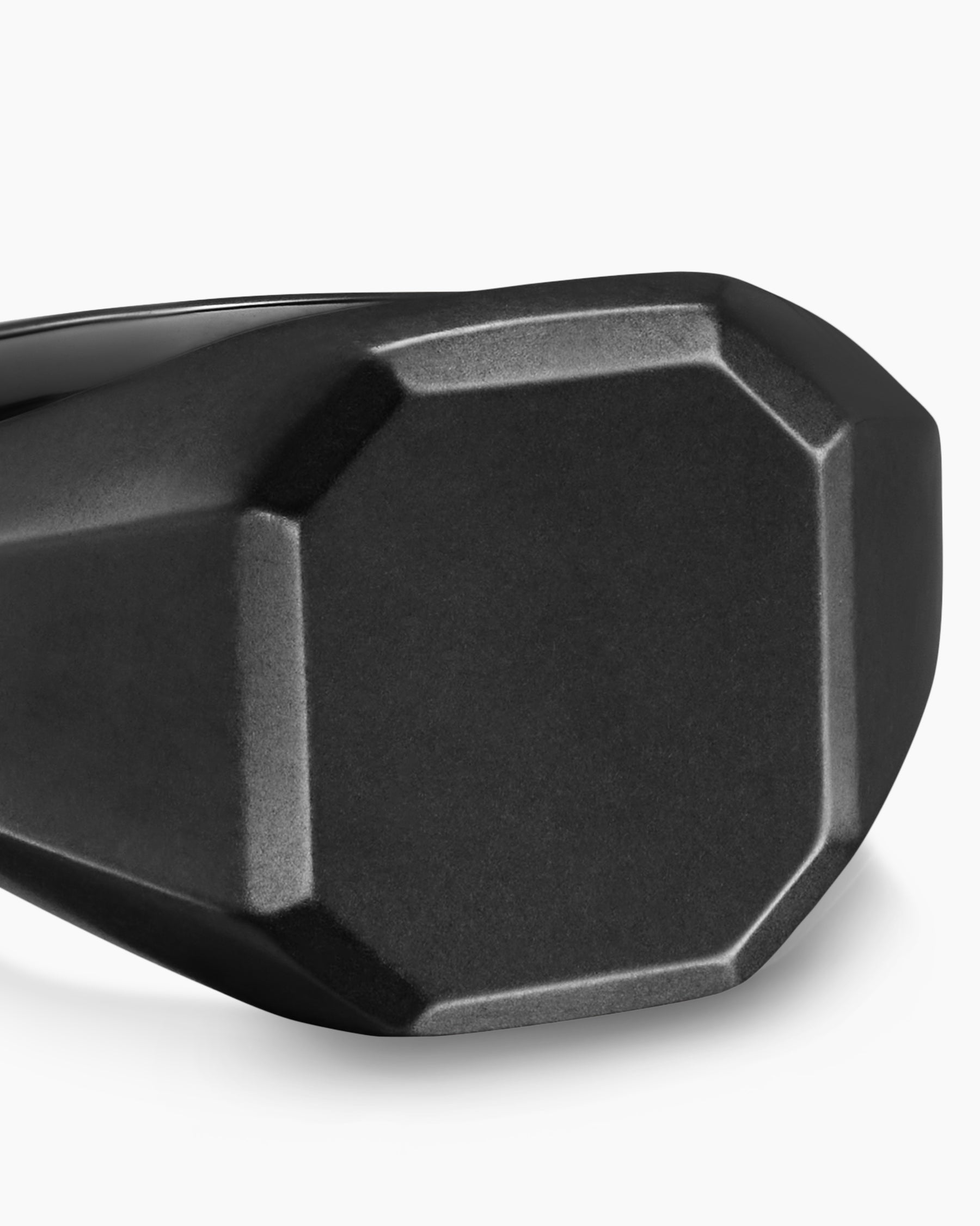 Streamline Signet Ring in Black Titanium, 14mm - Image 5