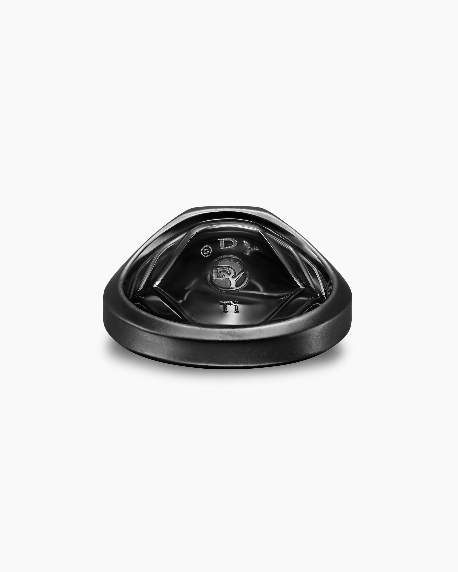 Streamline Signet Ring in Black Titanium, 14mm - Image 6