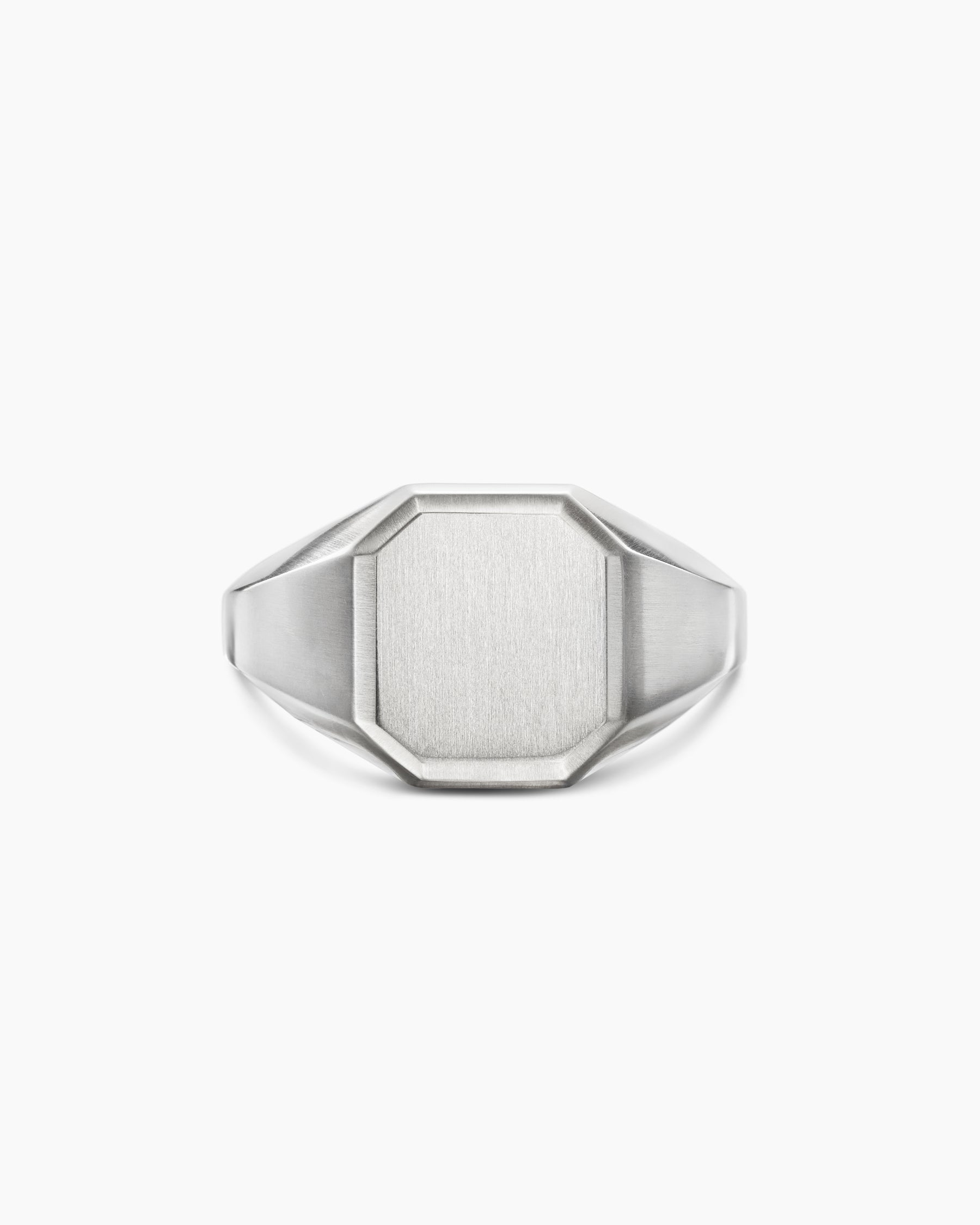 Streamline Signet Ring in Platinum, 14mm - Image 4