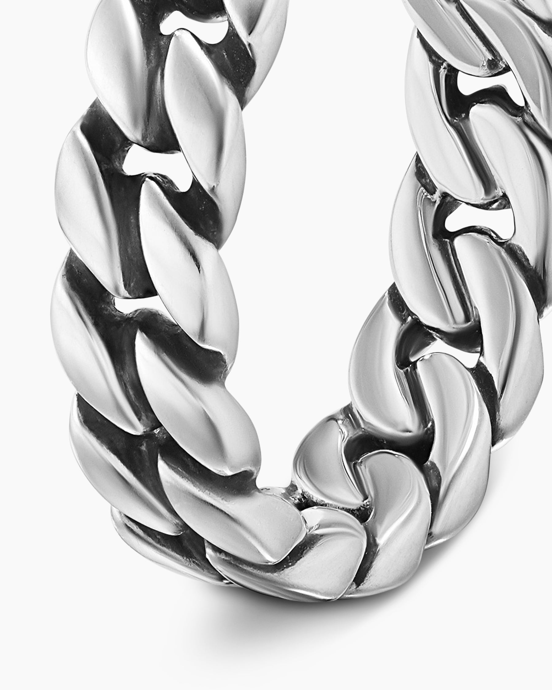 Curb Chain Band Ring in Sterling Silver, 6mm - Image 6