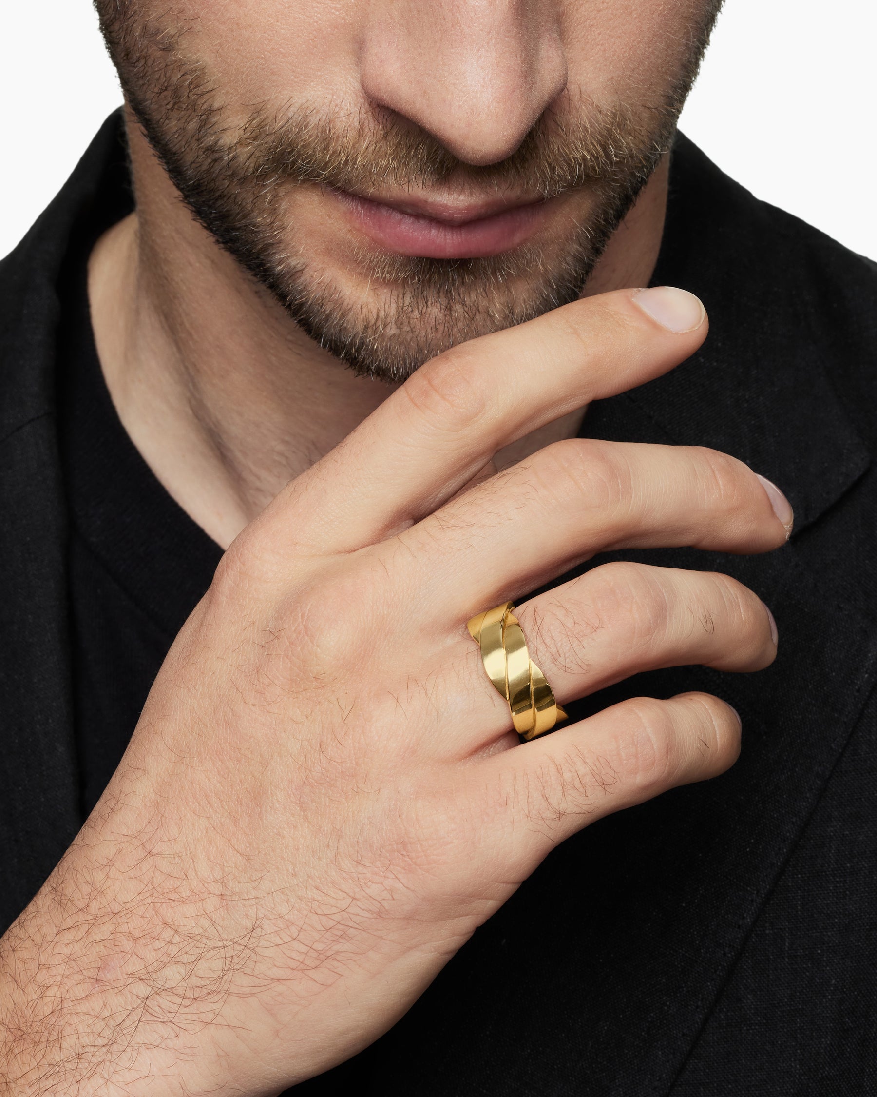 DY Helios Band Ring in 18K Yellow Gold, 9mm - Image 7