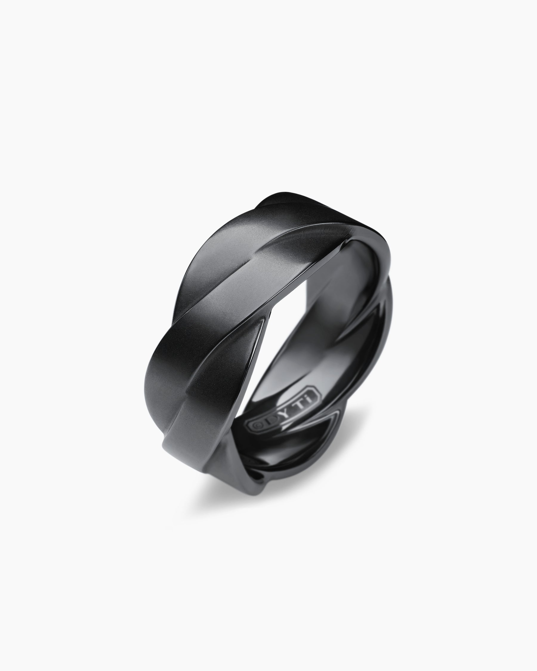 DY Helios Band Ring in Black Titanium, 9mm - Image 3