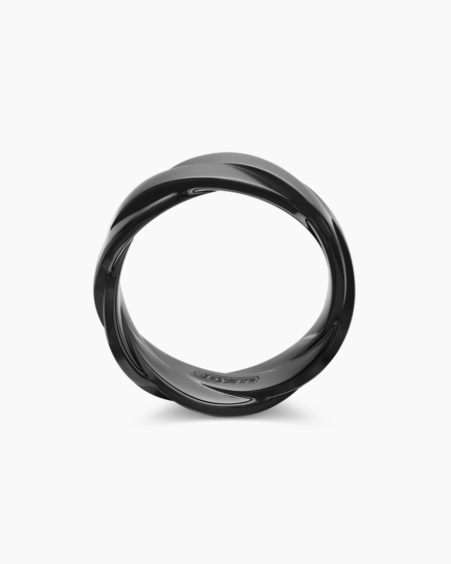 DY Helios Band Ring in Black Titanium, 9mm - Image 5