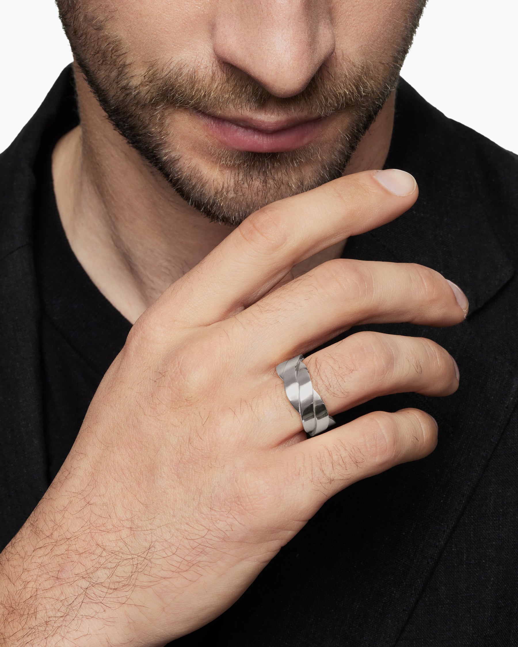 DY Helios Band Ring in Sterling Silver, 9mm - Image 7