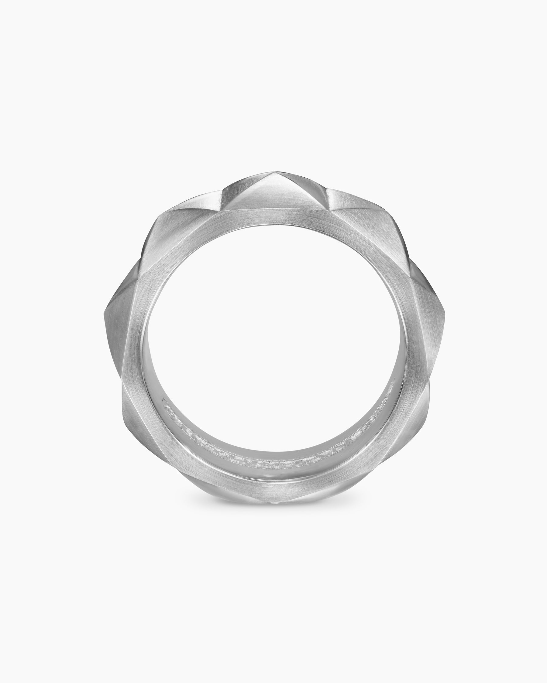 Pyramid Band Ring in Sterling Silver, 8mm - Image 5