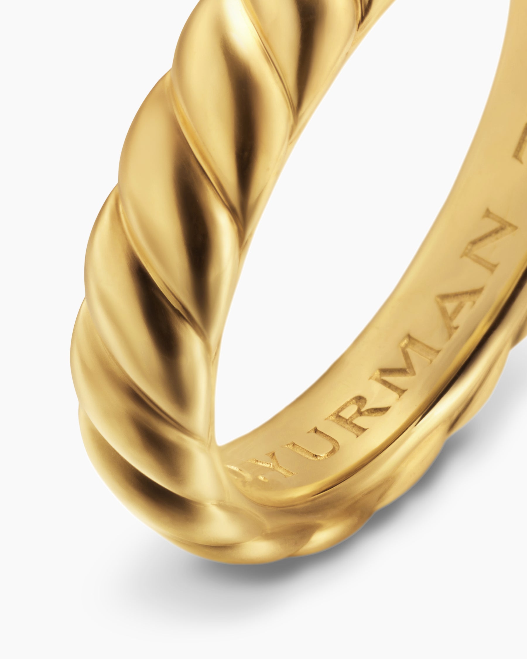 Sculpted Cable Band Ring in 18K Yellow Gold, 5mm - Image 6