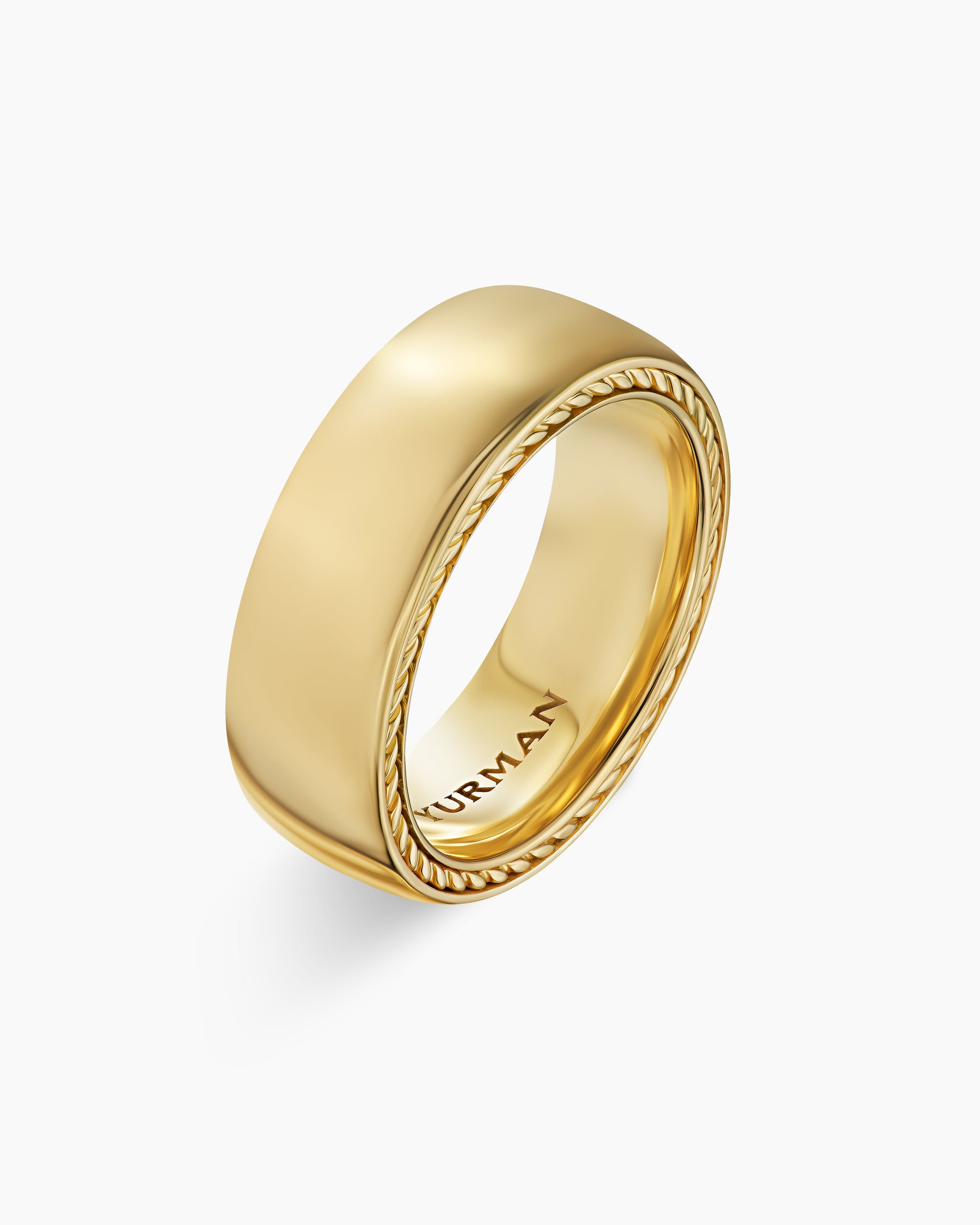 Streamline Band Ring in 18K Yellow Gold, 8mm - Image 3