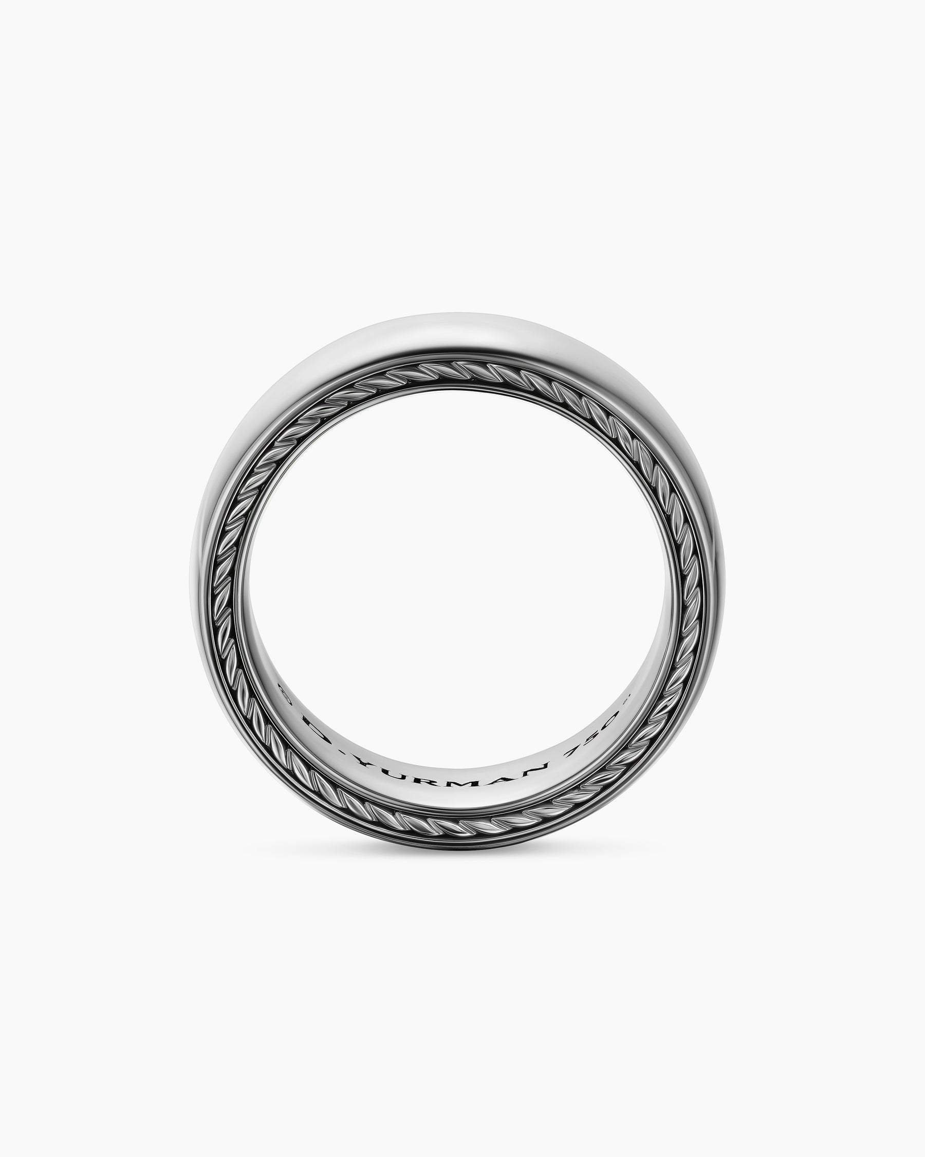 Streamline Band Ring in 18K White Gold, 8mm - Image 5