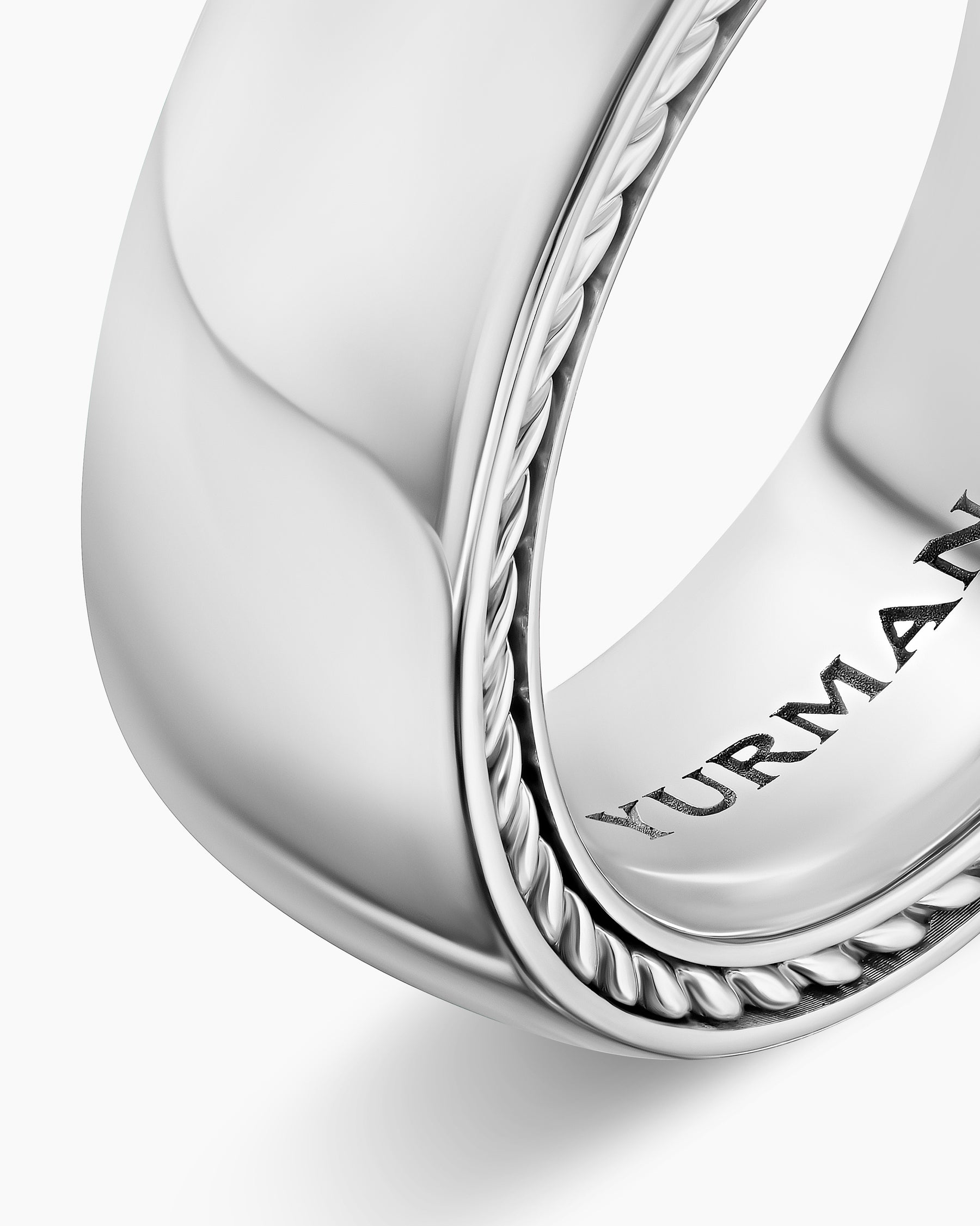 Streamline Band Ring in 18K White Gold, 8mm - Image 6